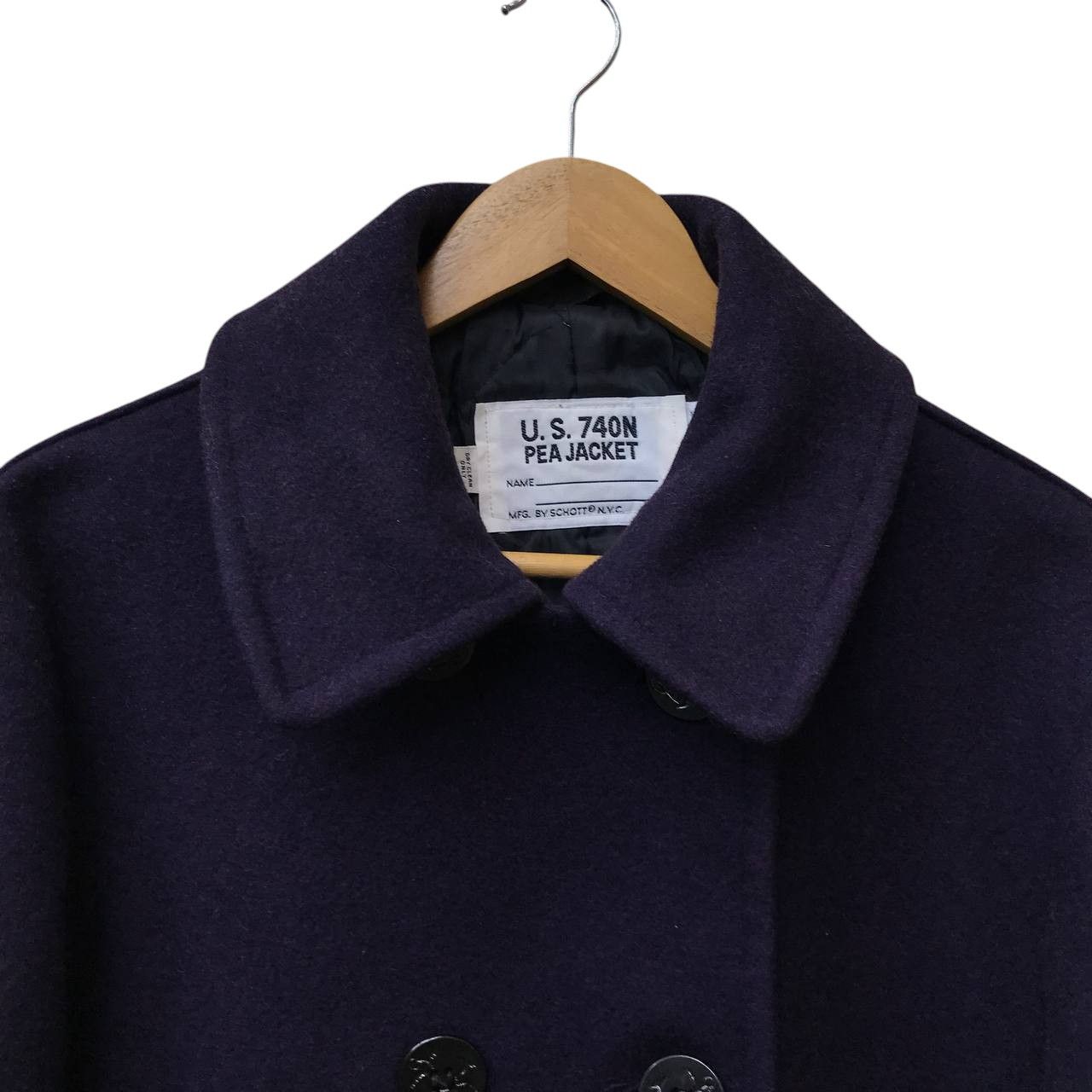Schott VINTAGE SCHOTT US 70N PEACOAT PURPLE DOUBLE BREASTED Size US M / EU 48-50 / 2 - 5 Thumbnail