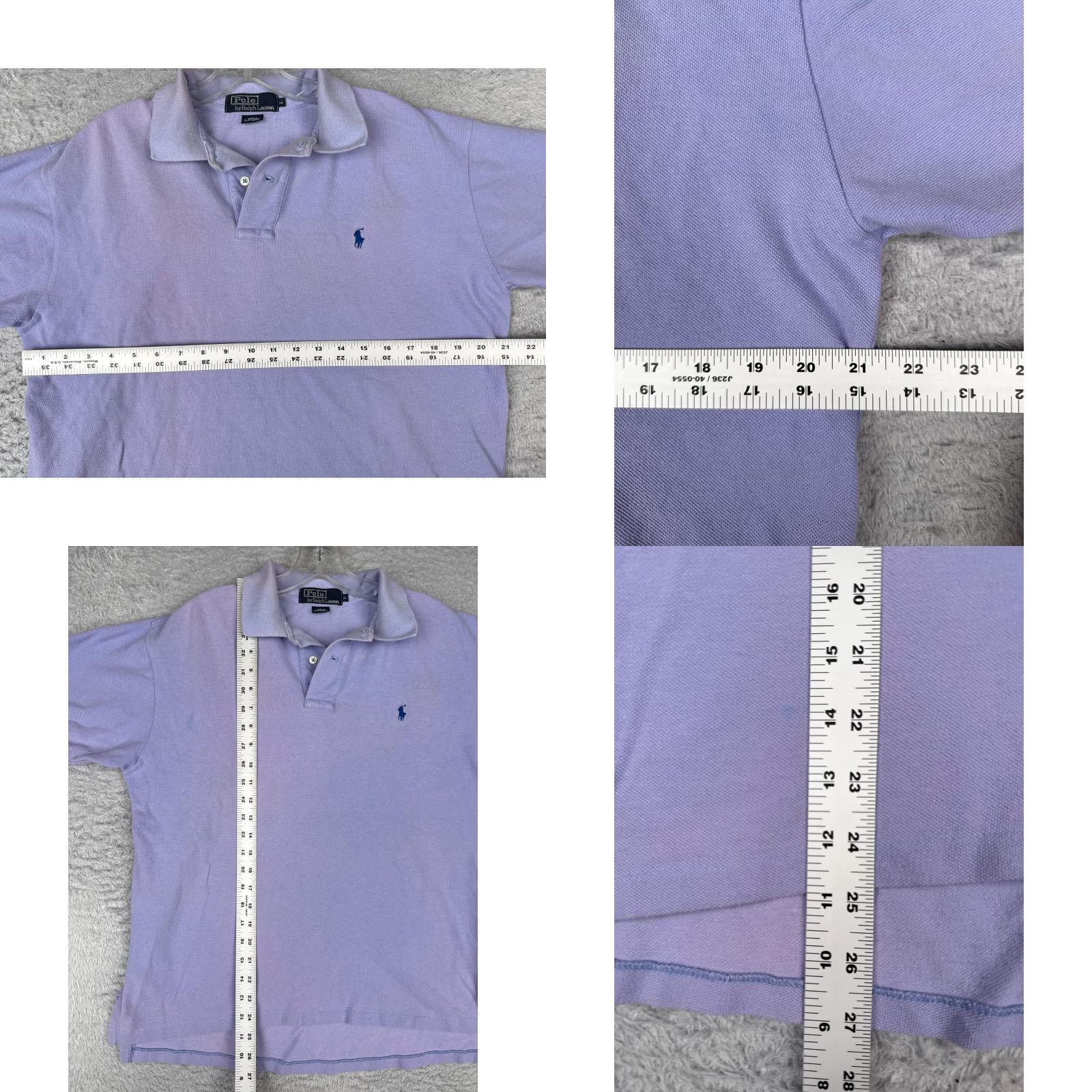 Ralph Lauren VINTAGE Polo Ralph Lauren Shirt Adult Medium Purple Cotton Short Sleeve Mens Regular Polo Size US M / EU 48-50 / 2 - 8 Thumbnail