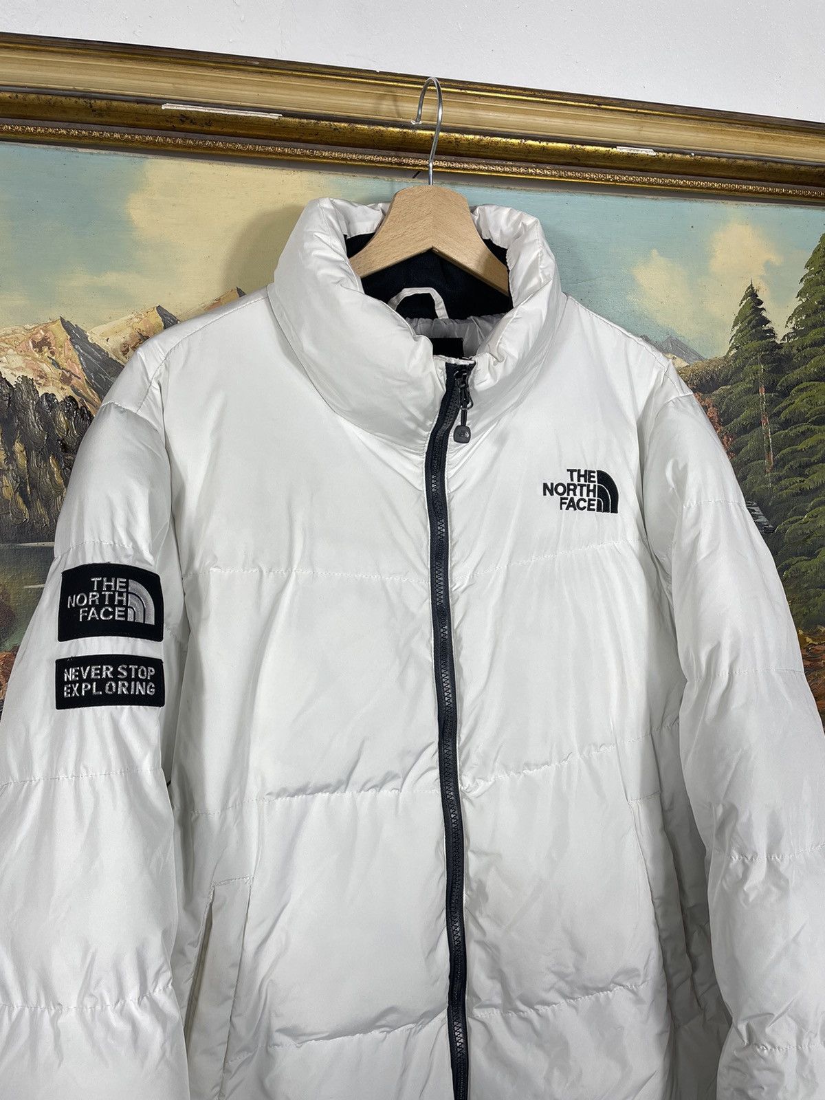 The North Face × Vintage White TNF Retro 00s Jacket Travis Scott Kylie Jenner Vibe Size US M / EU 48-50 / 2 - 4 Thumbnail