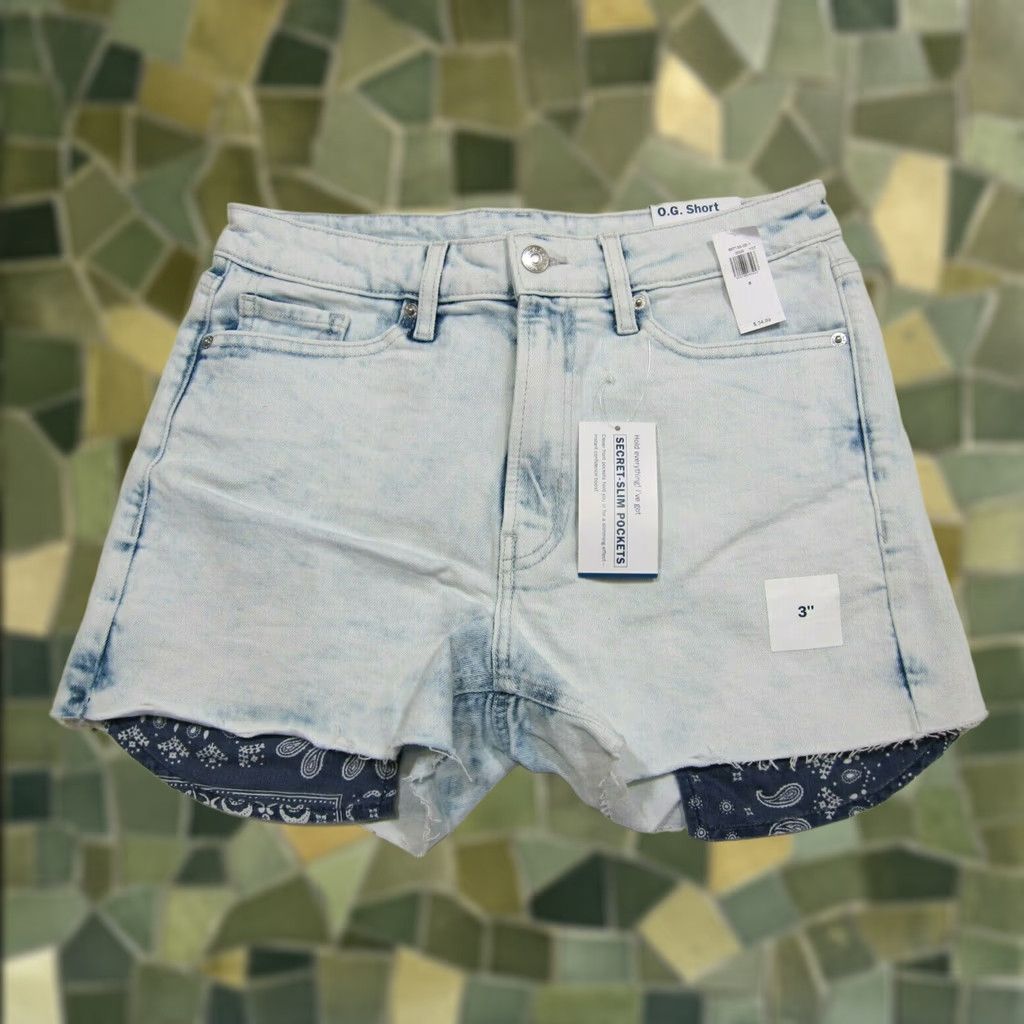 Old Navy Old Navy Light Wash Cotton High Rise Waist O.G. Cut Off Jean Shorts Women 8 Size 30" / US 8 / IT 44 - 1 Thumbnail