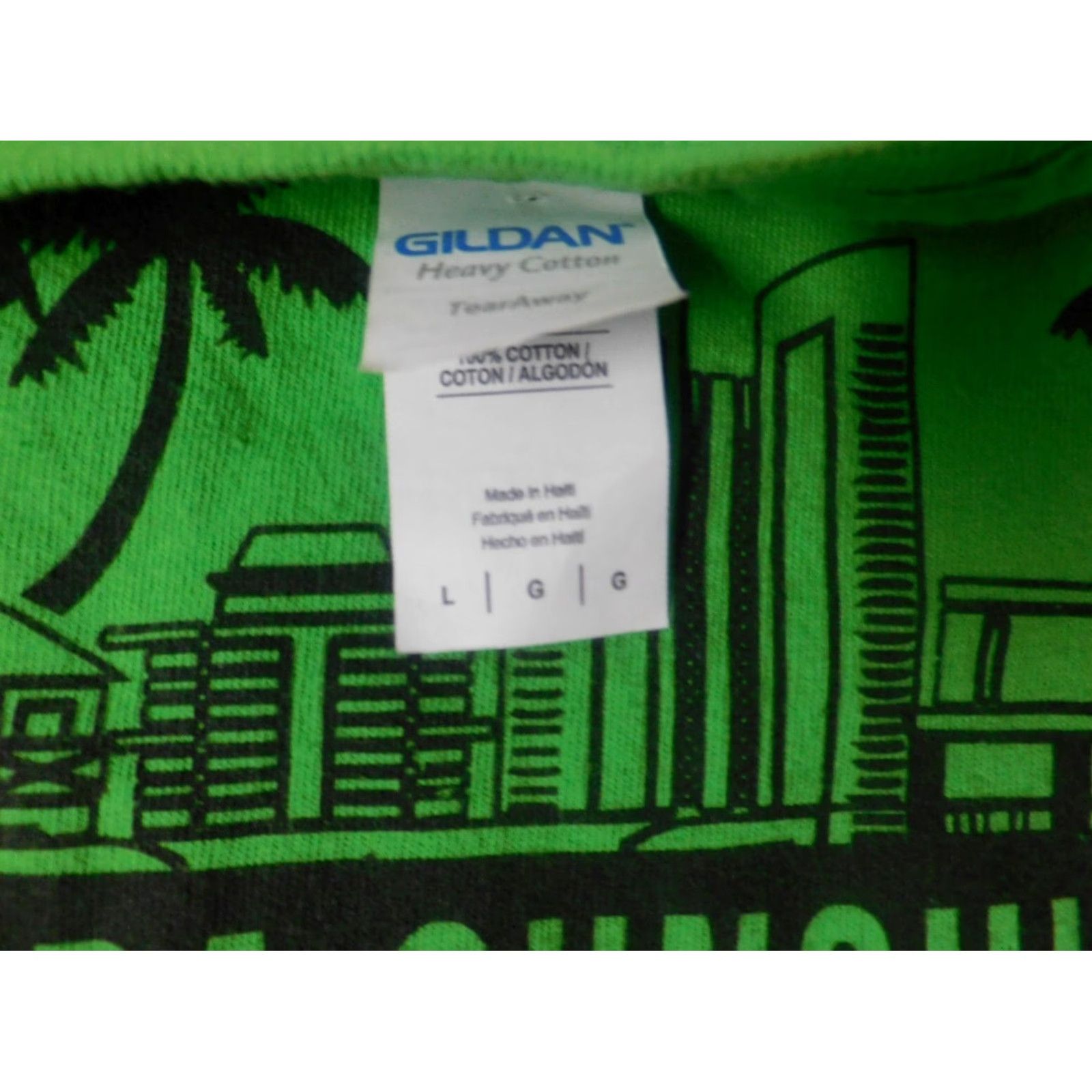 Gildan Gildan Mens Shirt T-Shirt Florida Green Cotton Short Sleeve Crew Neck L Size US L / EU 52-54 / 3 - 6 Thumbnail