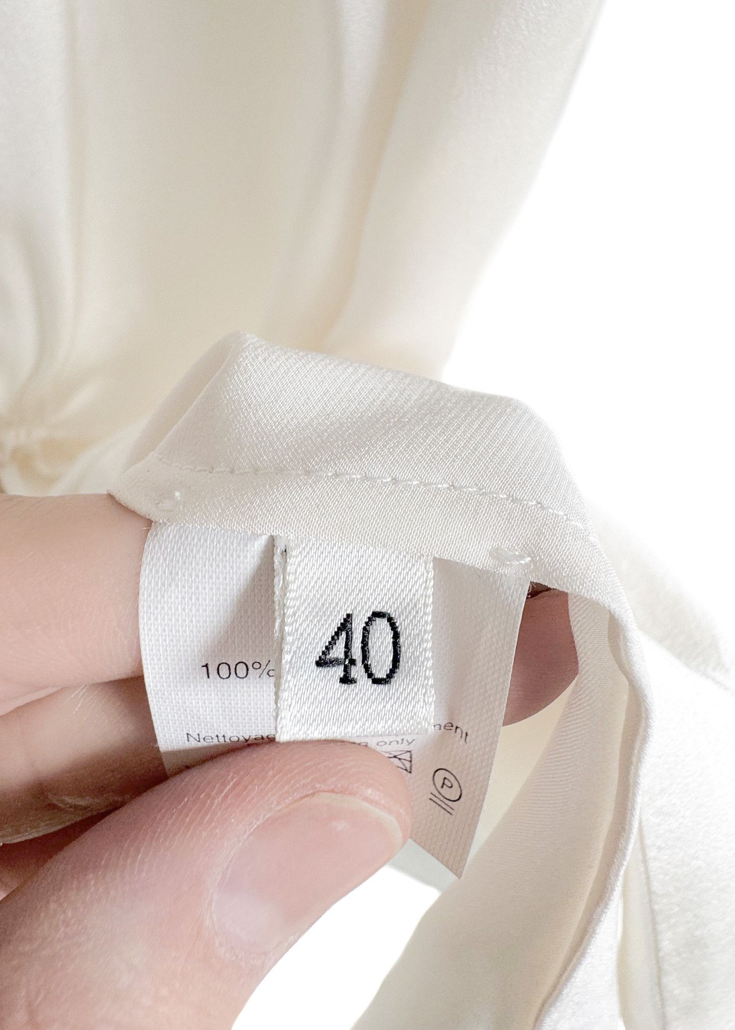 Lanvin Lanvin Ivory Silk Flower Embellished Sleeveless Top Size L / US 10 / IT 46 - 6 Thumbnail
