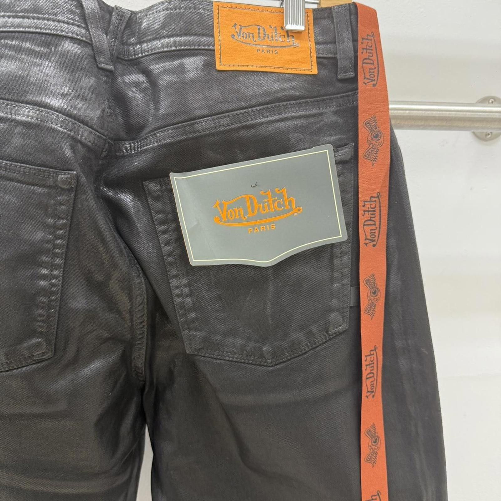 Von Dutch Von Dutch Big Scotty Black Coated Jeans 38x34 Orange Tape Size US 36 / EU 52 - 3 Thumbnail