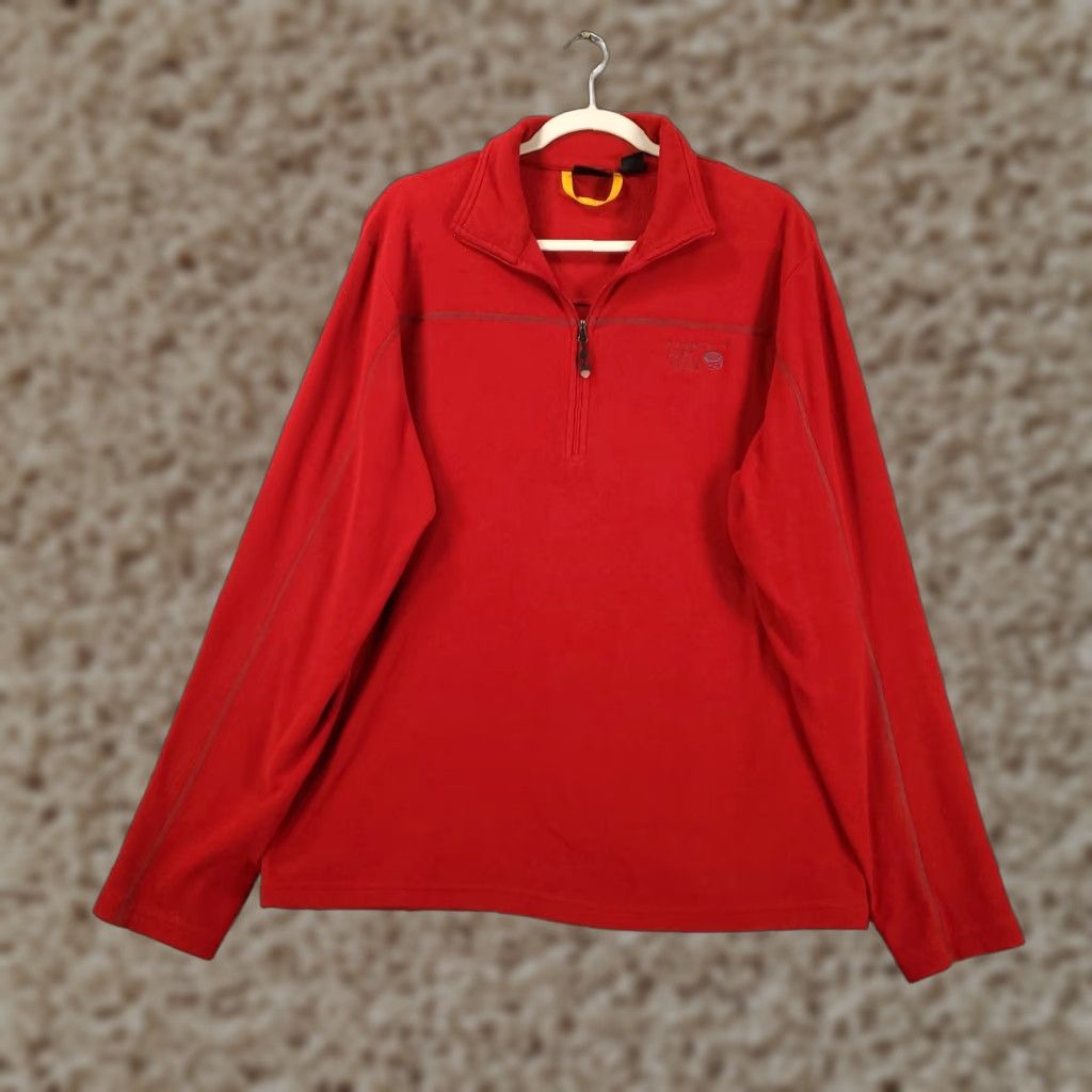 Mountain Hardwear Mountain Hardwear Sweater Mens Large Fleece 1/4 Zip Sweatshirt Pullover Jacket Red Polyester Zip Embroidered Logo Classic Outdoor shirts? Size US L / EU 52-54 / 3 - 1 Thumbnail