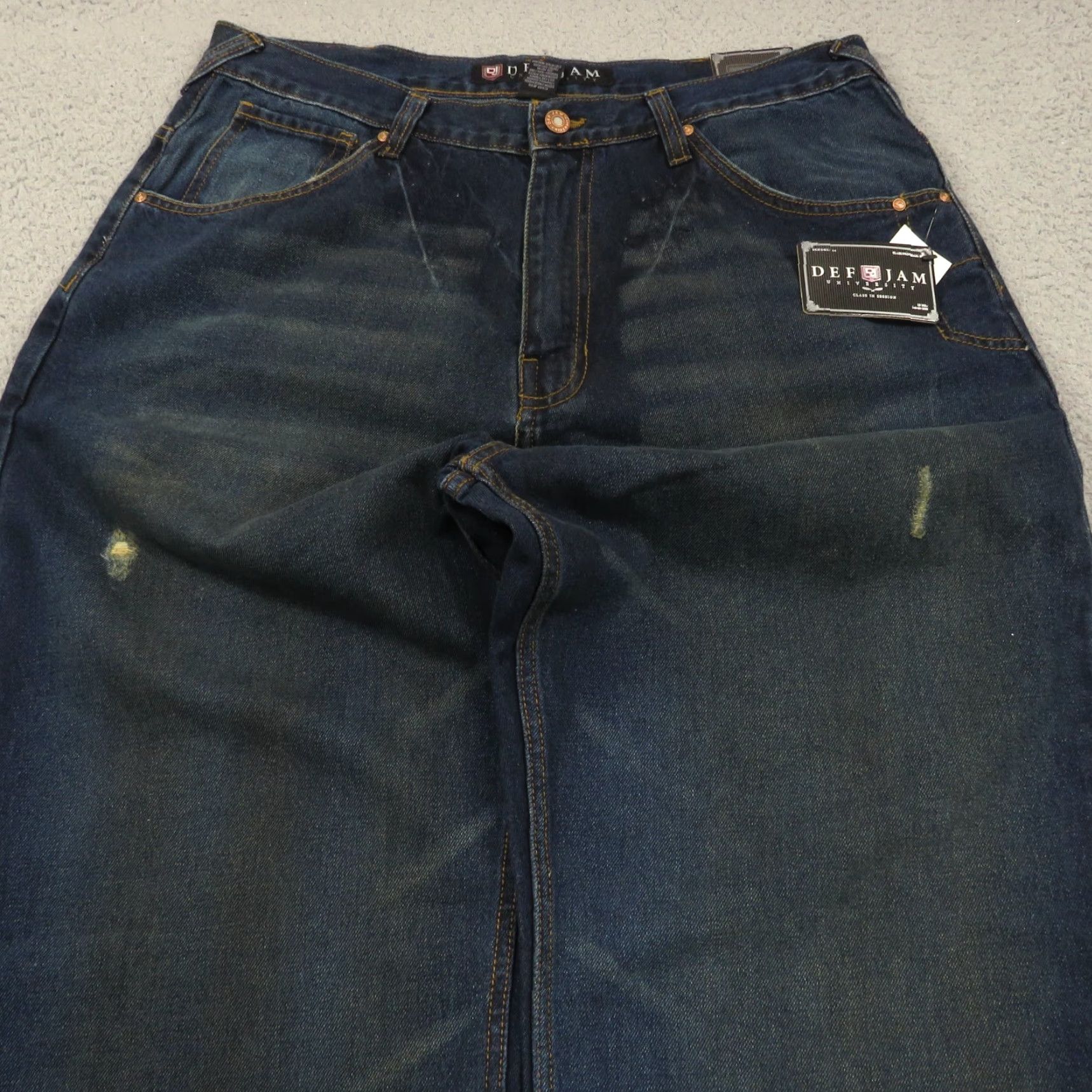 Vintage VINTAGE Def Jam Jeans Men Baggy 36 34 Inseam 10" Leg Opening 90s Grunge Y2K Denim Wide-Leg Skater Embroidered Logo Pipes DMX Jeezy DMX Size US 36 / EU 52 - 7 Thumbnail