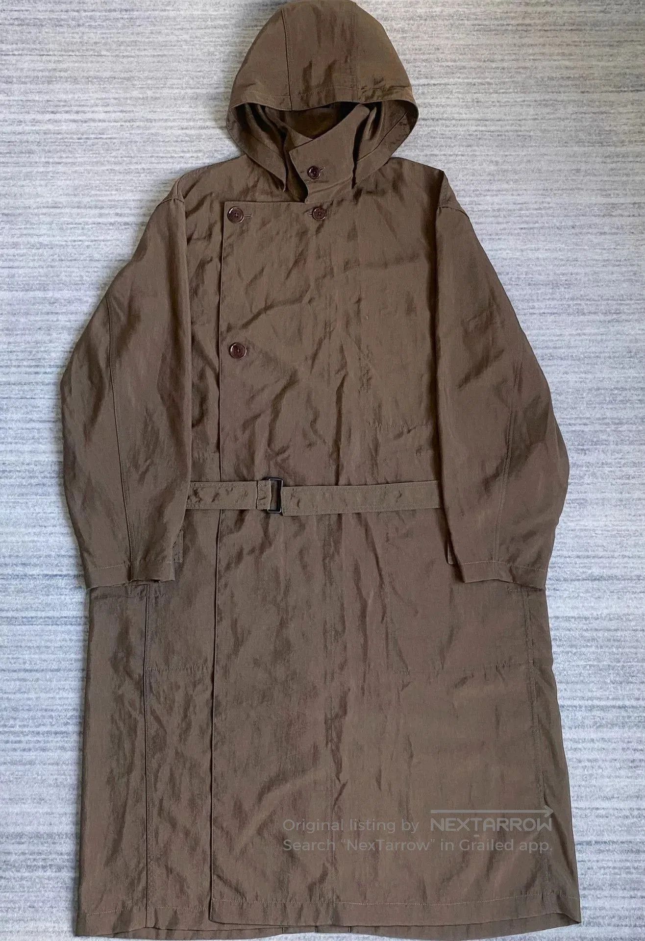 Lemaire brown belted trench coat with military silhouette. Size US XL / EU 56 / 4 - 1 Thumbnail