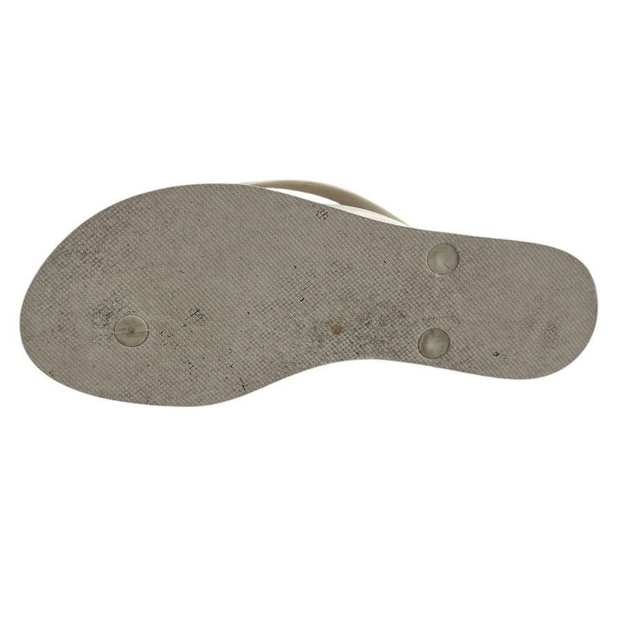 Tory Burch Tory Burch Rubber Flip Flop Sandal 6M White Geometric Beach Size US 6 / IT 36 - 5 Thumbnail