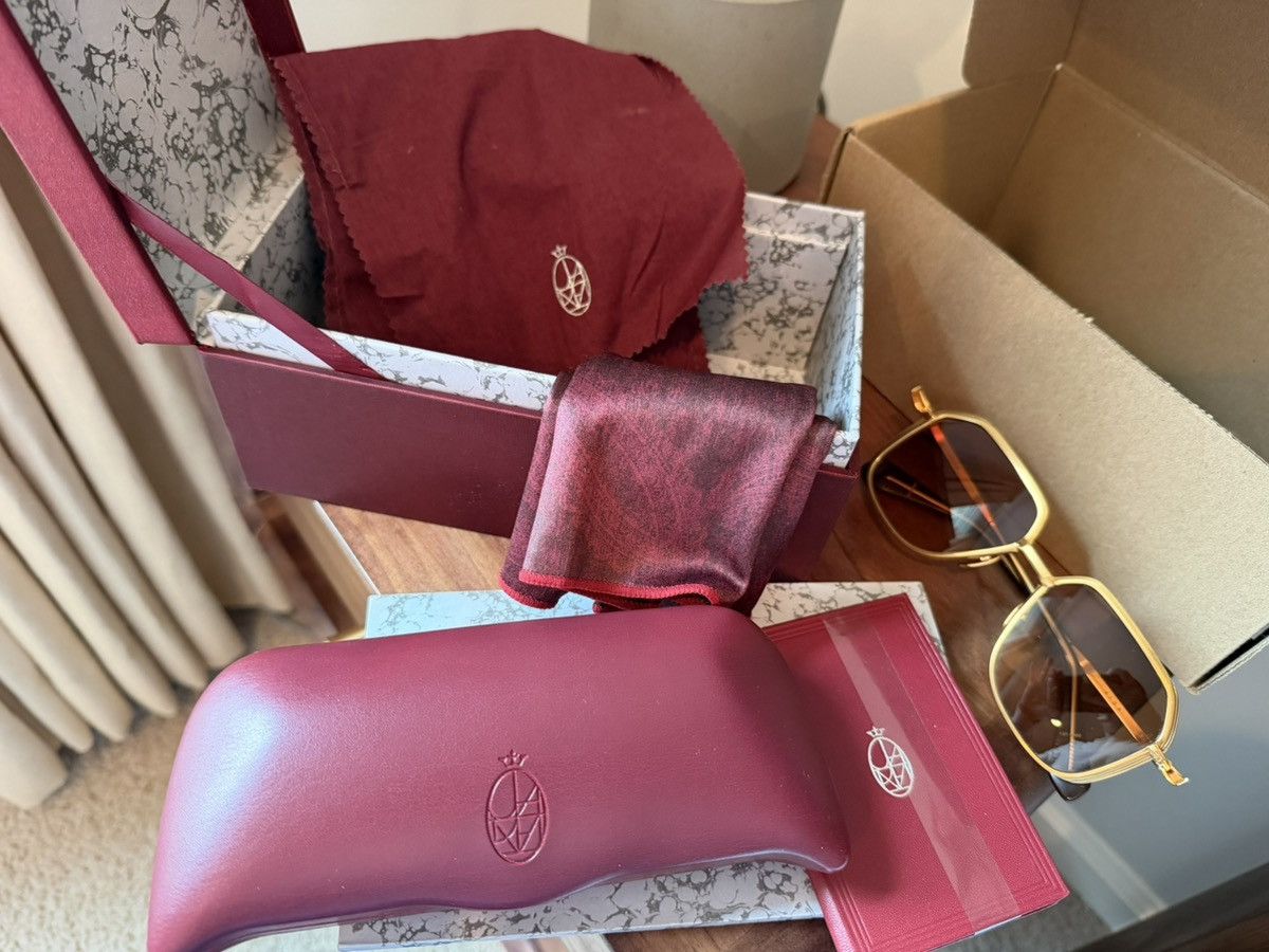 Jacques Marie Mage Jacques Marie Mage Aida Sunglasses in Gold Size ONE SIZE - 6 Thumbnail