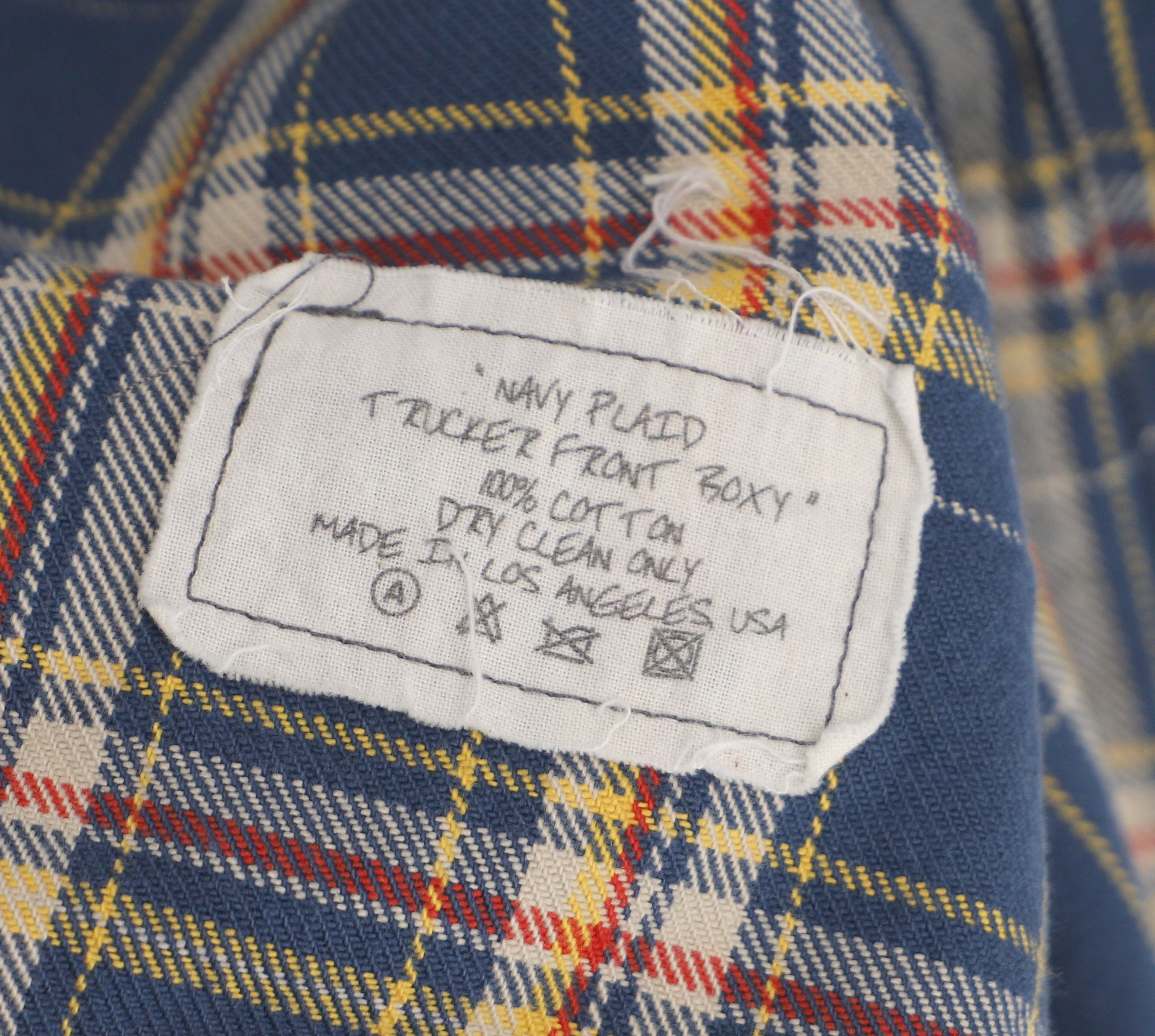 Greg Lauren GREG LAUREN Trucker Front Boxy Button Up Shirt Plaid Size 4 Size US XL / EU 56 / 4 - 8 Thumbnail