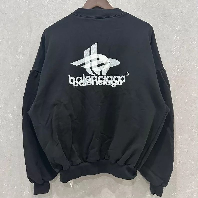 Balenciaga Balenciaga Black Phantom Pullover Long Sleeve Sweatshirt Size US M / EU 48-50 / 2 - 2 Thumbnail