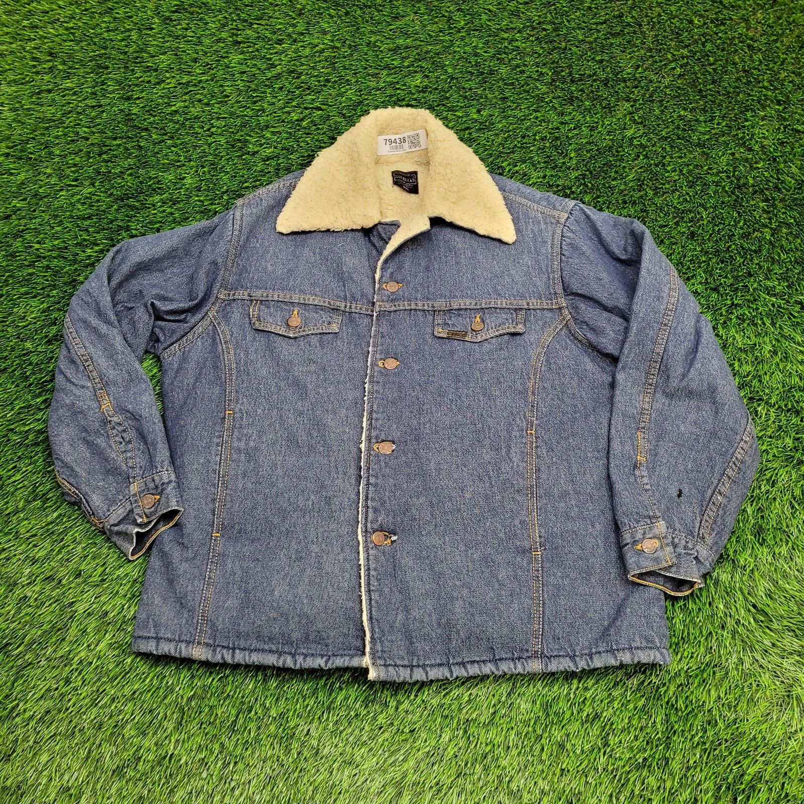 Sears VTG SEARS Roebucks Jean Jacket XL Sherpa Lined Denim Coat Size US XL / EU 56 / 4 - 1 Thumbnail