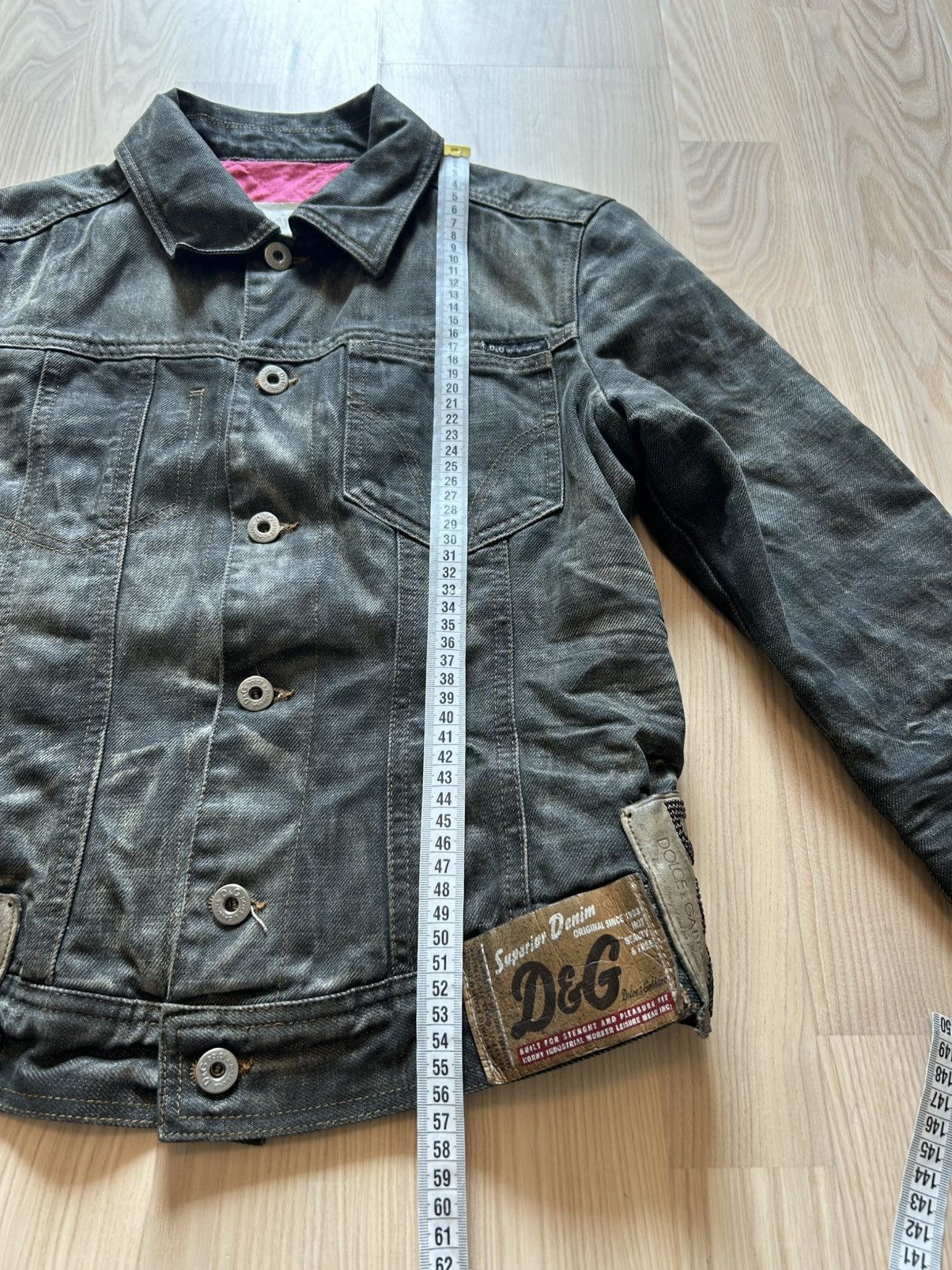 Dolce & Gabbana Dolce & Gabbana AW2003 Archive Cropped Waxed Denim Jacket Size S / US 4 / IT 40 - 5 Thumbnail
