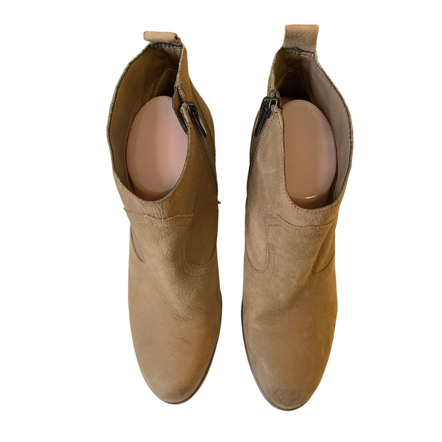 Vince Camuto Vince Camuto Womens Sz 10M Ankle Booties Tan Suede Leather Size US 10 / IT 40 - 5 Thumbnail