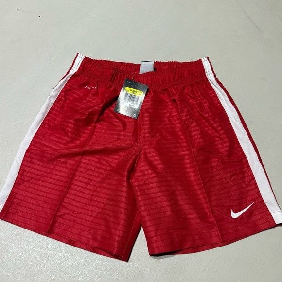 Nike NWT NIKE DRI-FIT RED SHORTS WHITE STRIPED SZ SMALL S Size 24" / US 00 / IT 34 - 1 Thumbnail