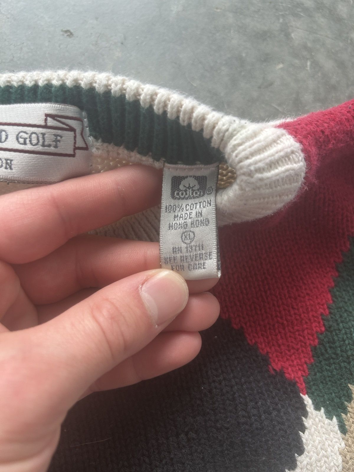 Vintage Vintage 90s John Ashford Golf Knit Sweater Boxy Fit Size US XL / EU 56 / 4 - 5 Thumbnail
