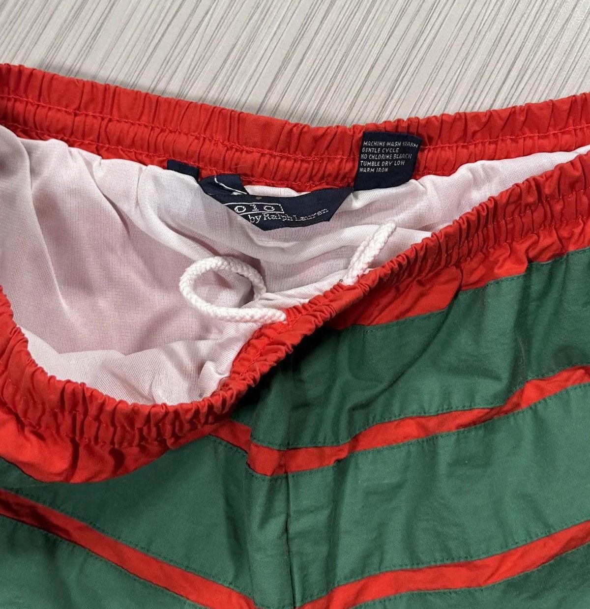 Vintage Polo Ralph Lauren Striped Swim Trunks (Size M)