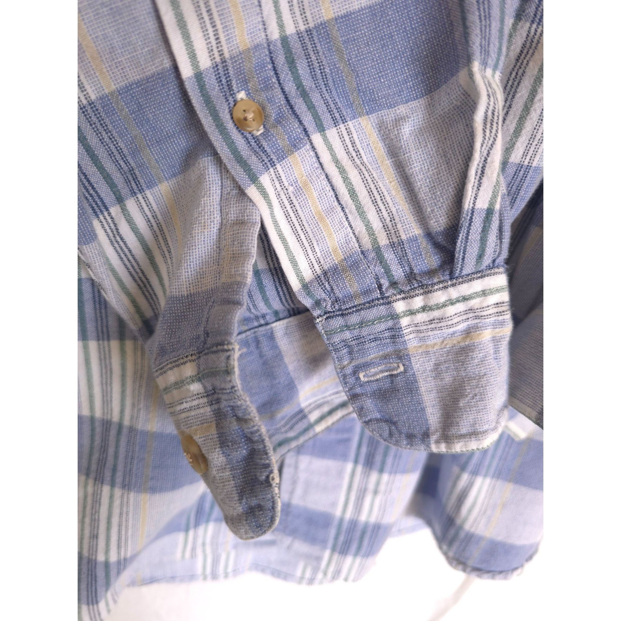 Other Grade A Jeans Men's 1X Blue Plaid Button-Down Shirt Made In Size US XL / EU 56 / 4 - 4 Thumbnail