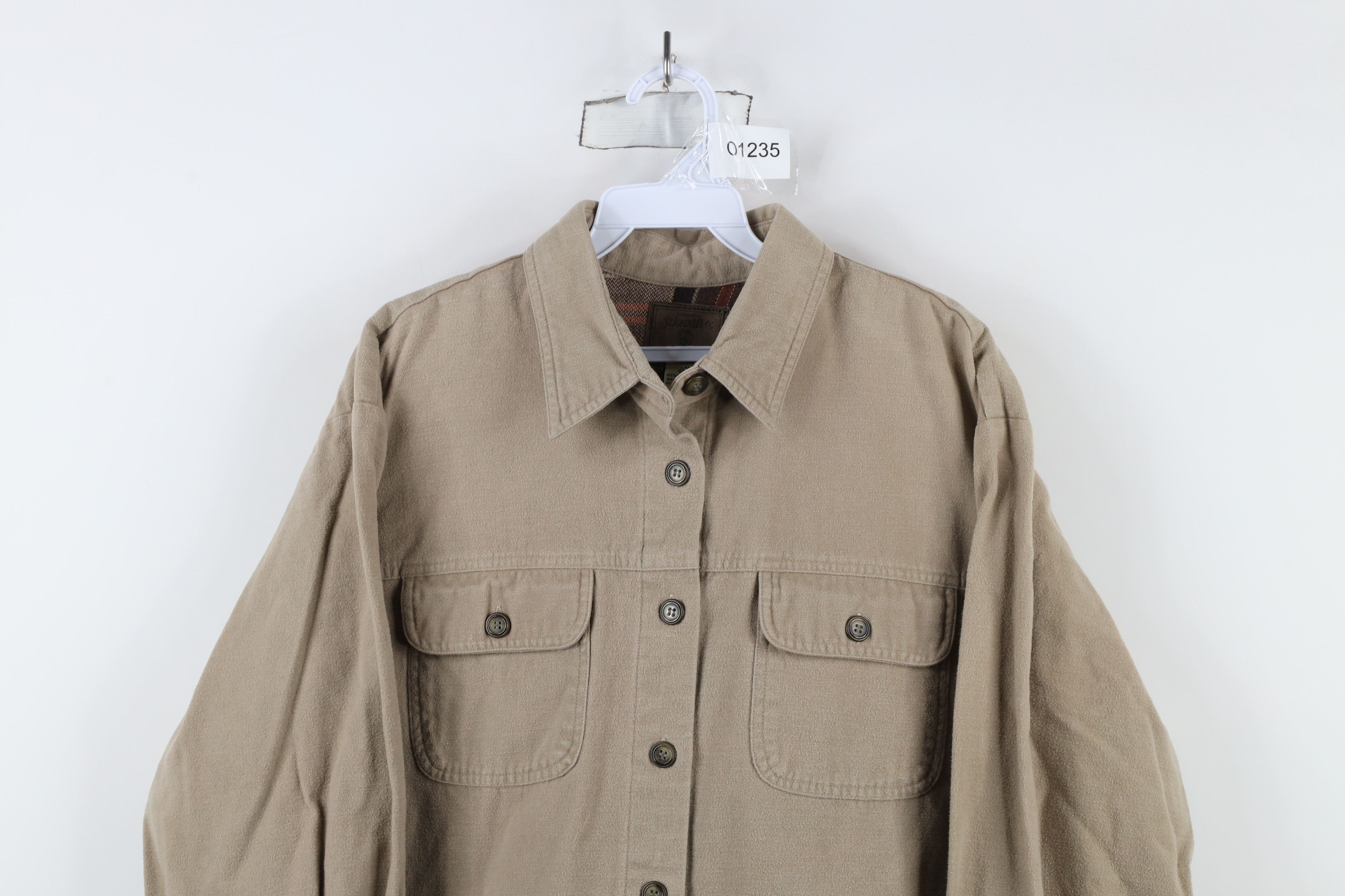 Vintage Vintage 90s Streetwear Heavyweight Cloth Button Shirt Size L / US 10 / IT 46 - 2 Thumbnail