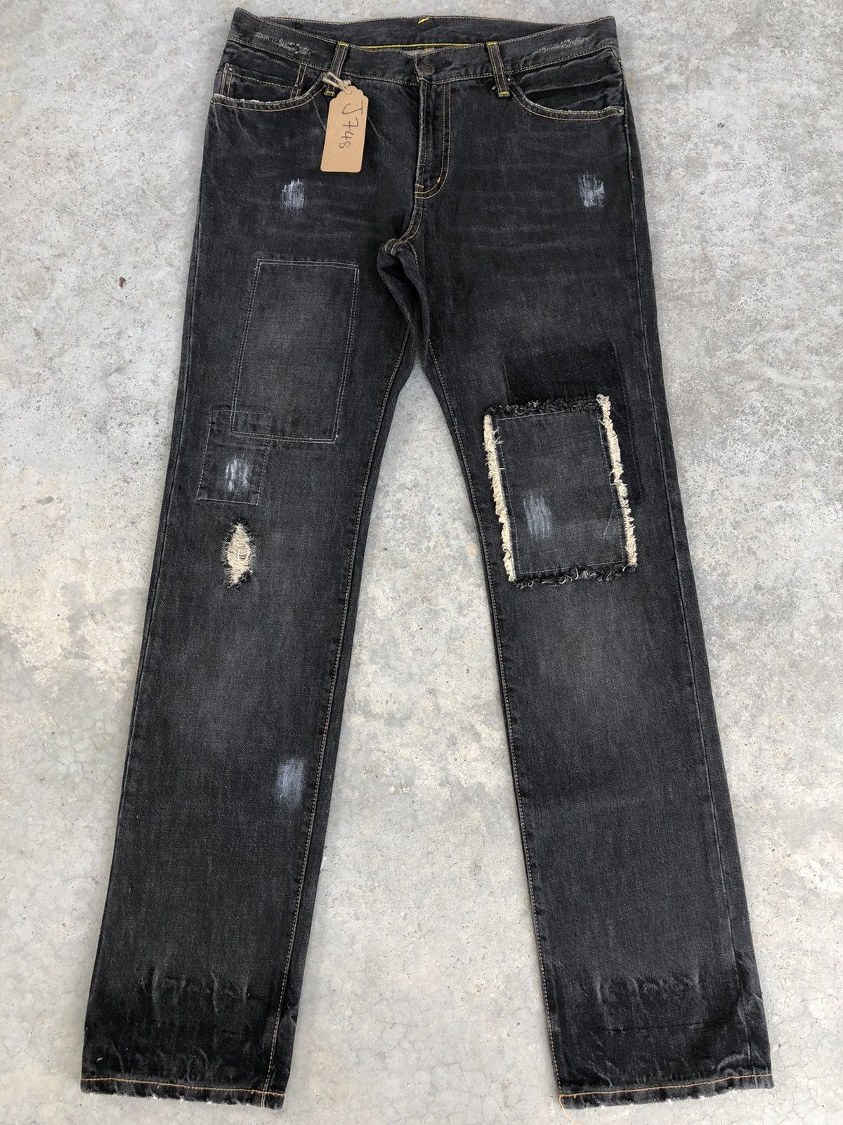PPFM Japanese PPFM Distressed Jeans Patchwork Size US 32 / EU 48 - 1 Thumbnail