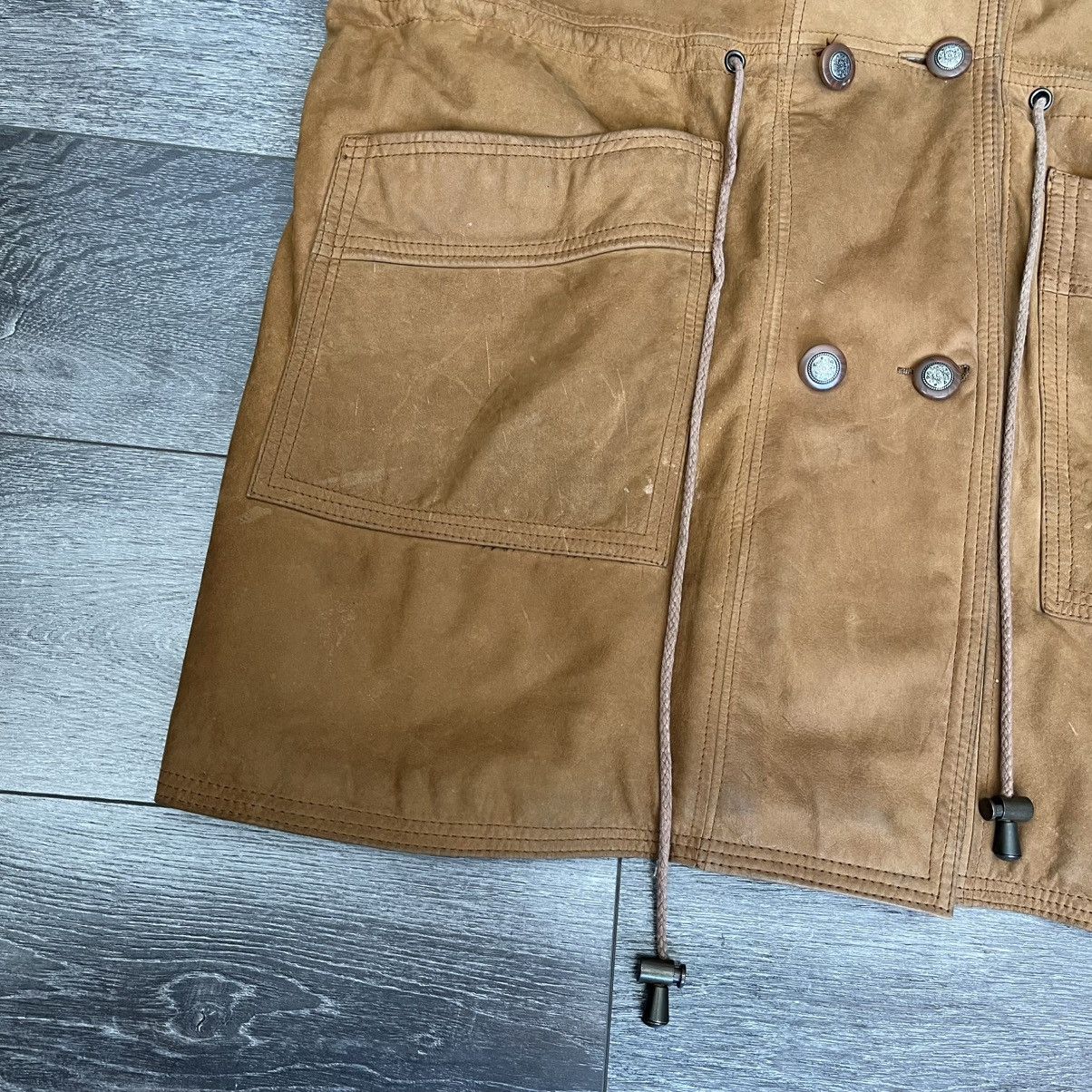 Vintage Vintage Sea Dream Hooded Leather Buttoned Barn Chore Jacket Size US L / EU 52-54 / 3 - 7 Thumbnail
