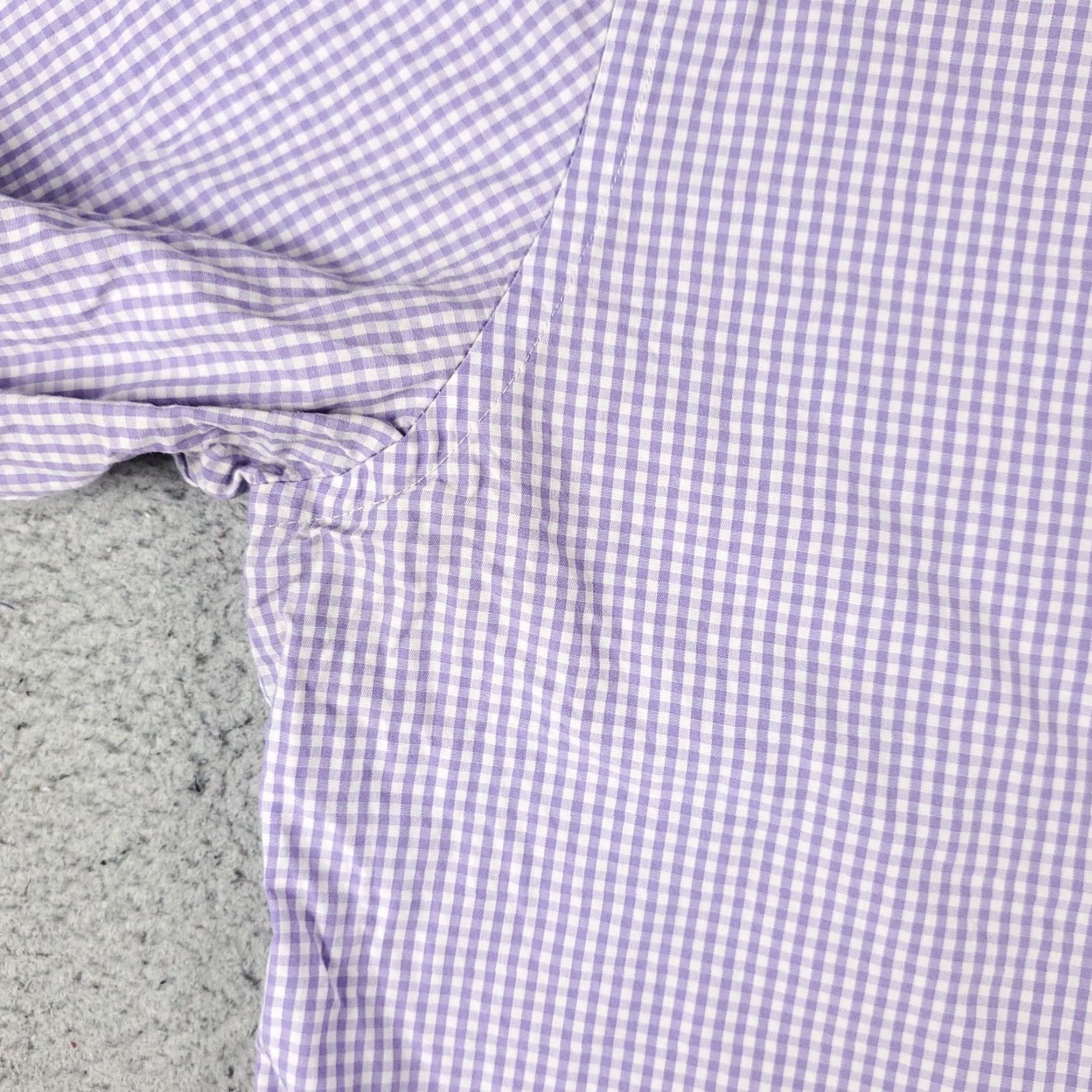 Tommy Hilfiger Tommy Hilfiger Dress Shirt Mens 17 Purple Check Long Sleeve Button-Down Regular Fit Size 46R - 3 Thumbnail