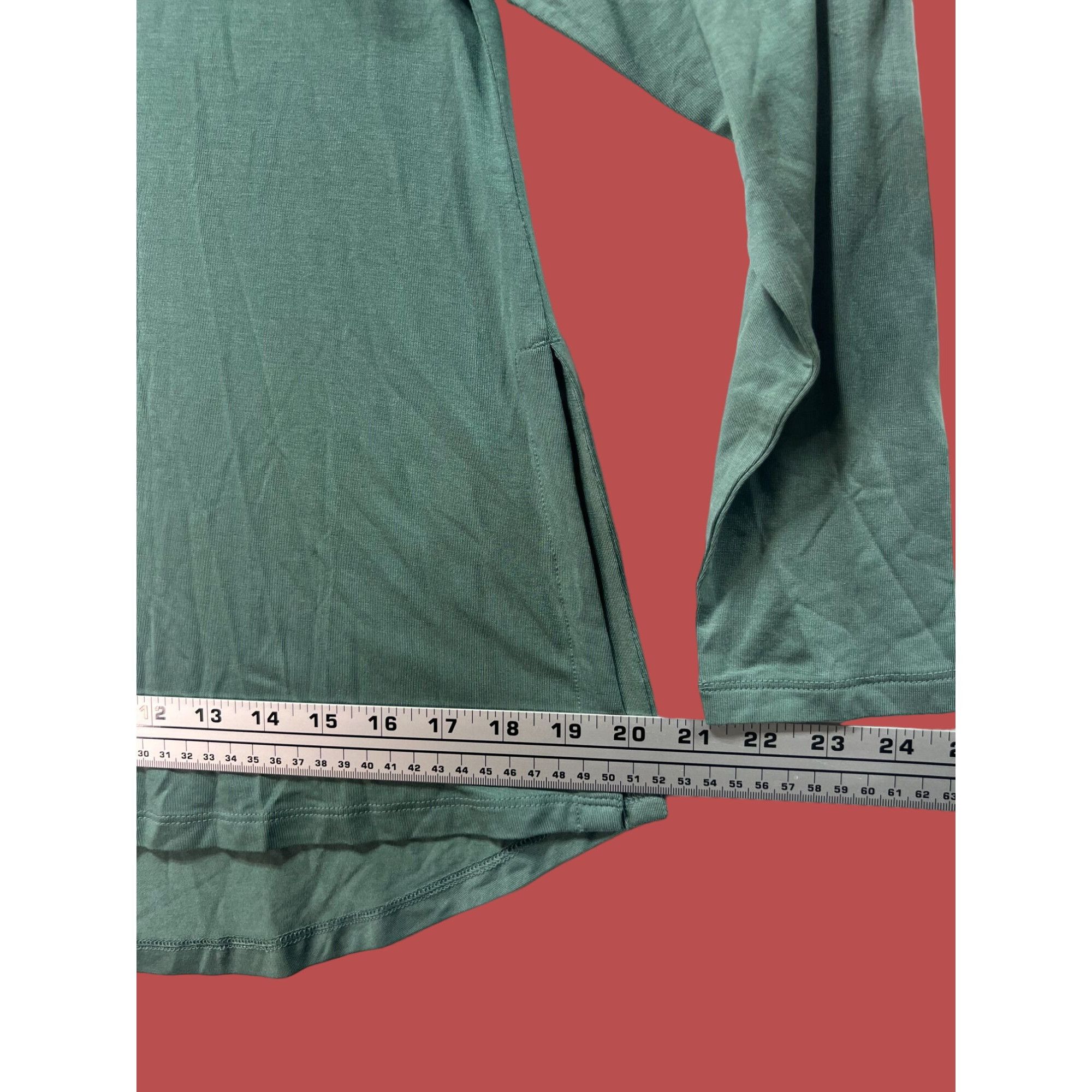 Other All In Motion - Women's Side Slit Long Sleeve Top - Green - Size XS / US 0-2 / IT 36-38 - 7 Thumbnail