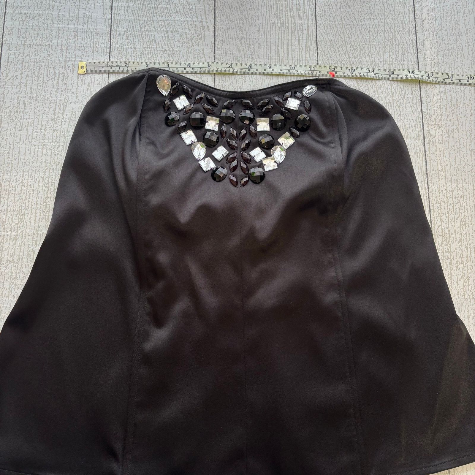 Other Lane Bryant Black Rhinestone Bustier Top Size 14 Plus Size XL / US 12-14 / IT 48-50 - 3 Thumbnail