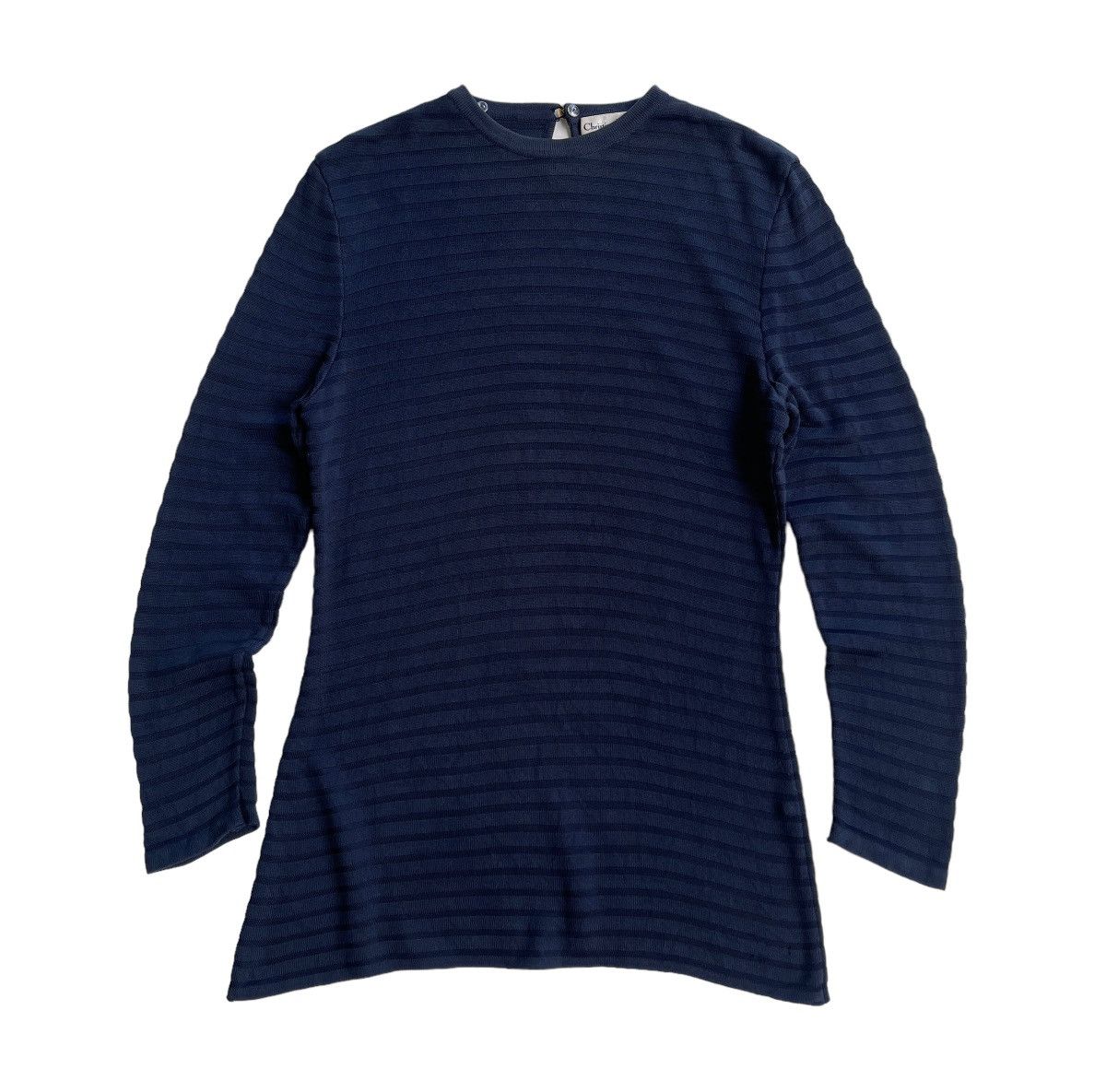 Christian Dior Monsieur Christian Dior Stripe Knit Shirt Size L / US 10 / IT 46 - 2 Thumbnail