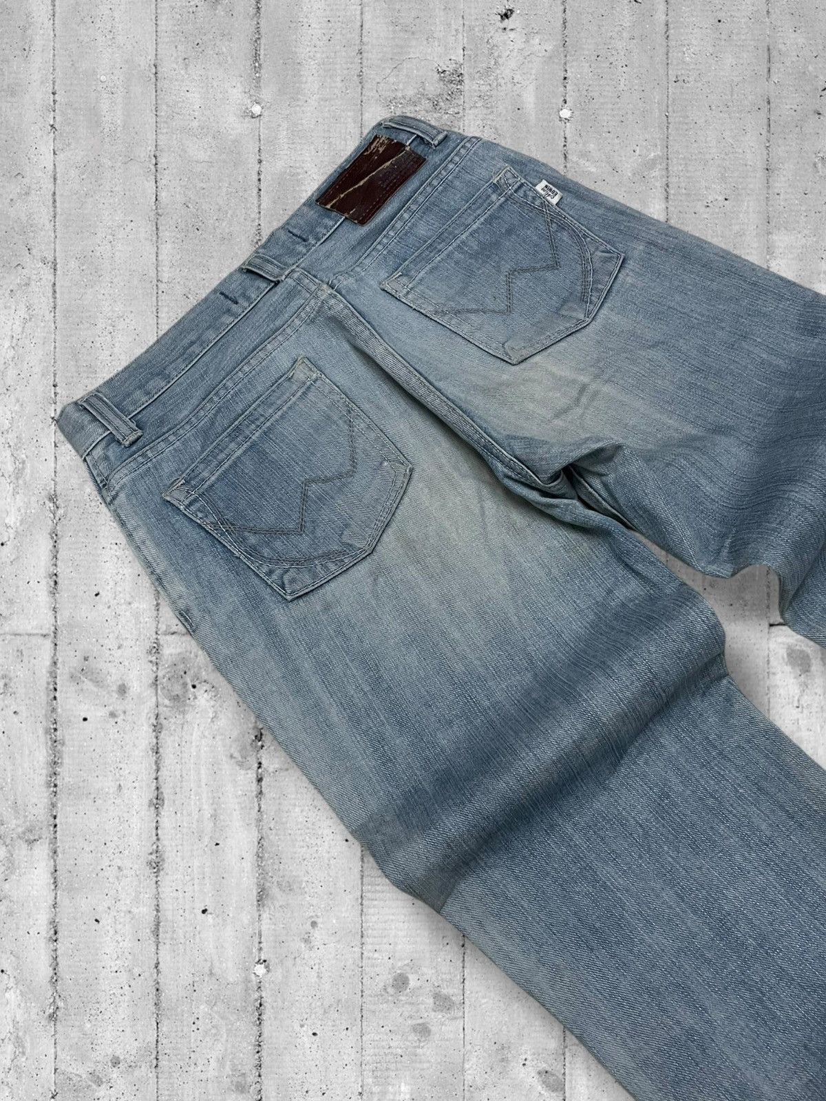 Designer × Edwin × Vintage Vintage 1990s Japan Designer Edwin Small Flared Blue Denim Size US 28 / EU 44 - 15 Thumbnail