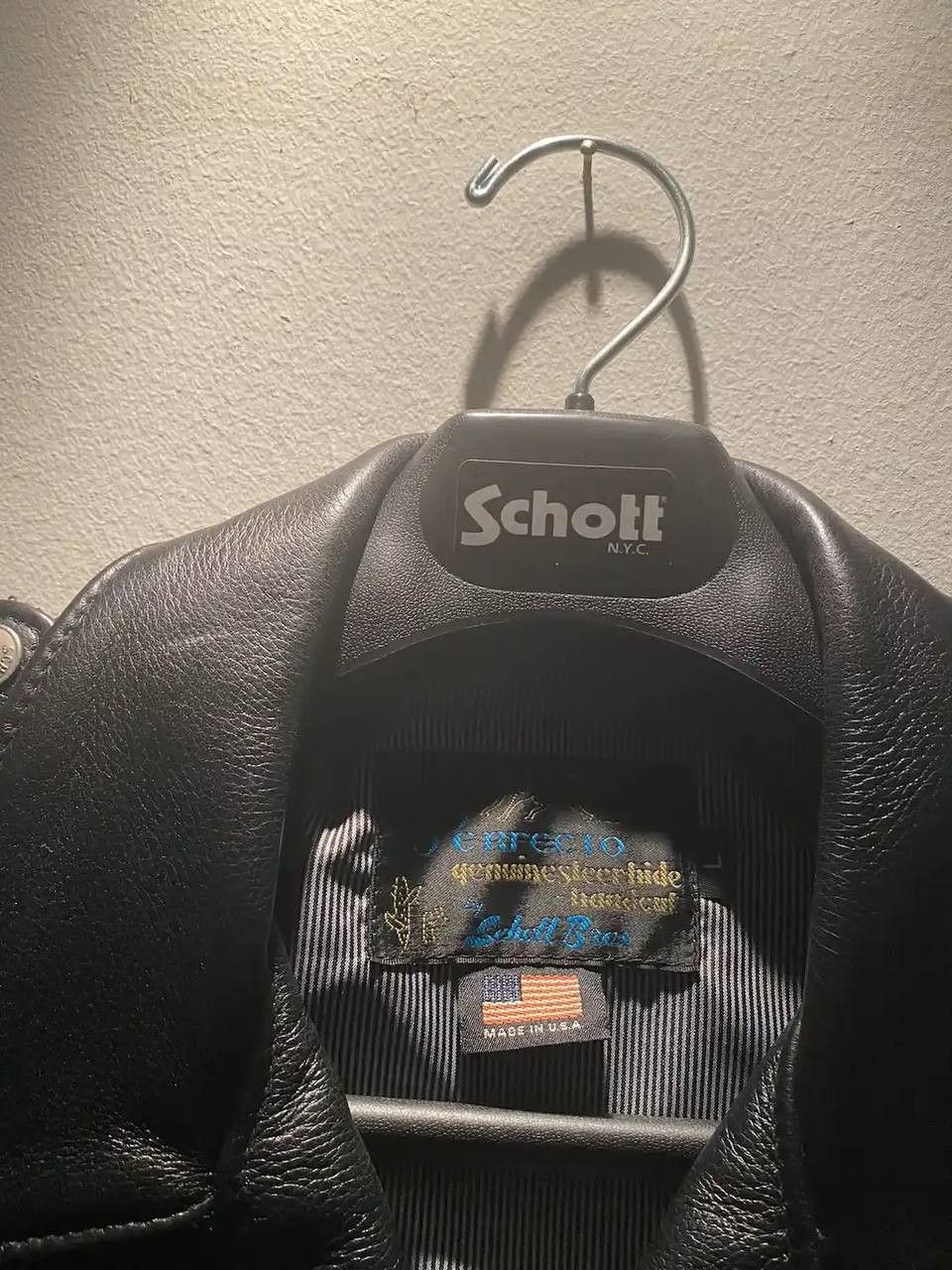Schott Schott Vintaged Fitted Cowhide Leather Motorcycle Jacket Size US L / EU 52-54 / 3 - 2 Thumbnail