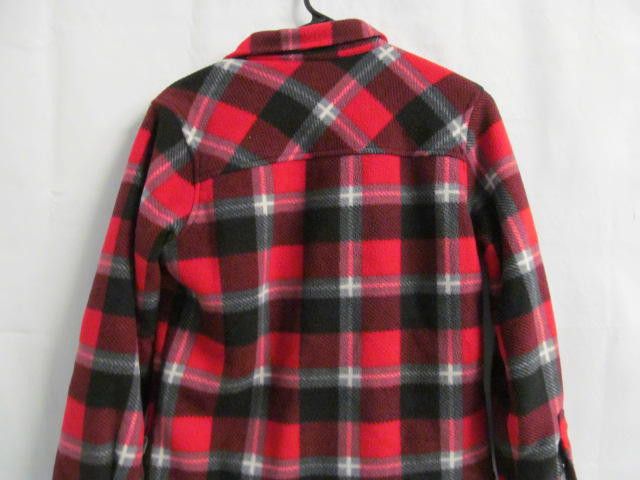 Designer Men's Sherpa-Lined Red Plaid Flannel Shirt Jacket Size US XXS / EU 40 - 3 Thumbnail