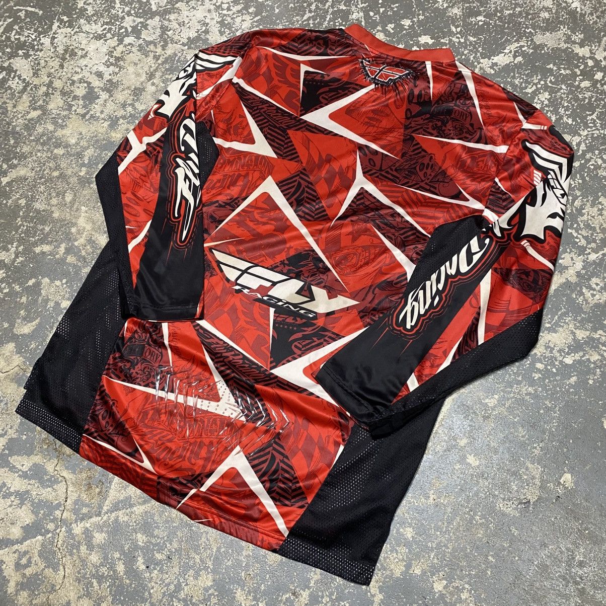 Fox Racing × Vintage Vintage Fly Racing Motor-cross Jersey Long Sleeve Tshirt Size US XL / EU 56 / 4 - 9 Thumbnail