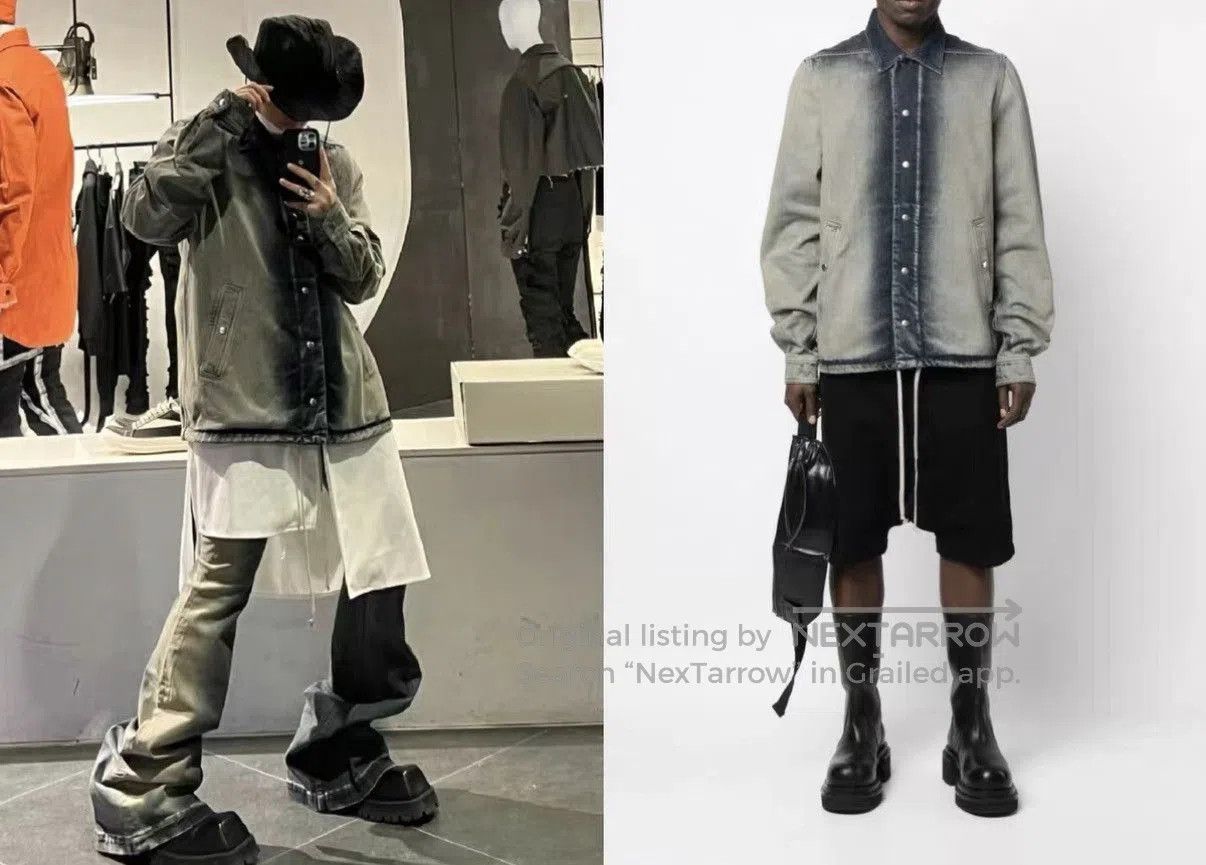 Rick Owens Blue Denim Jacket . Size US S / EU 44-46 / 1 - 6 Thumbnail