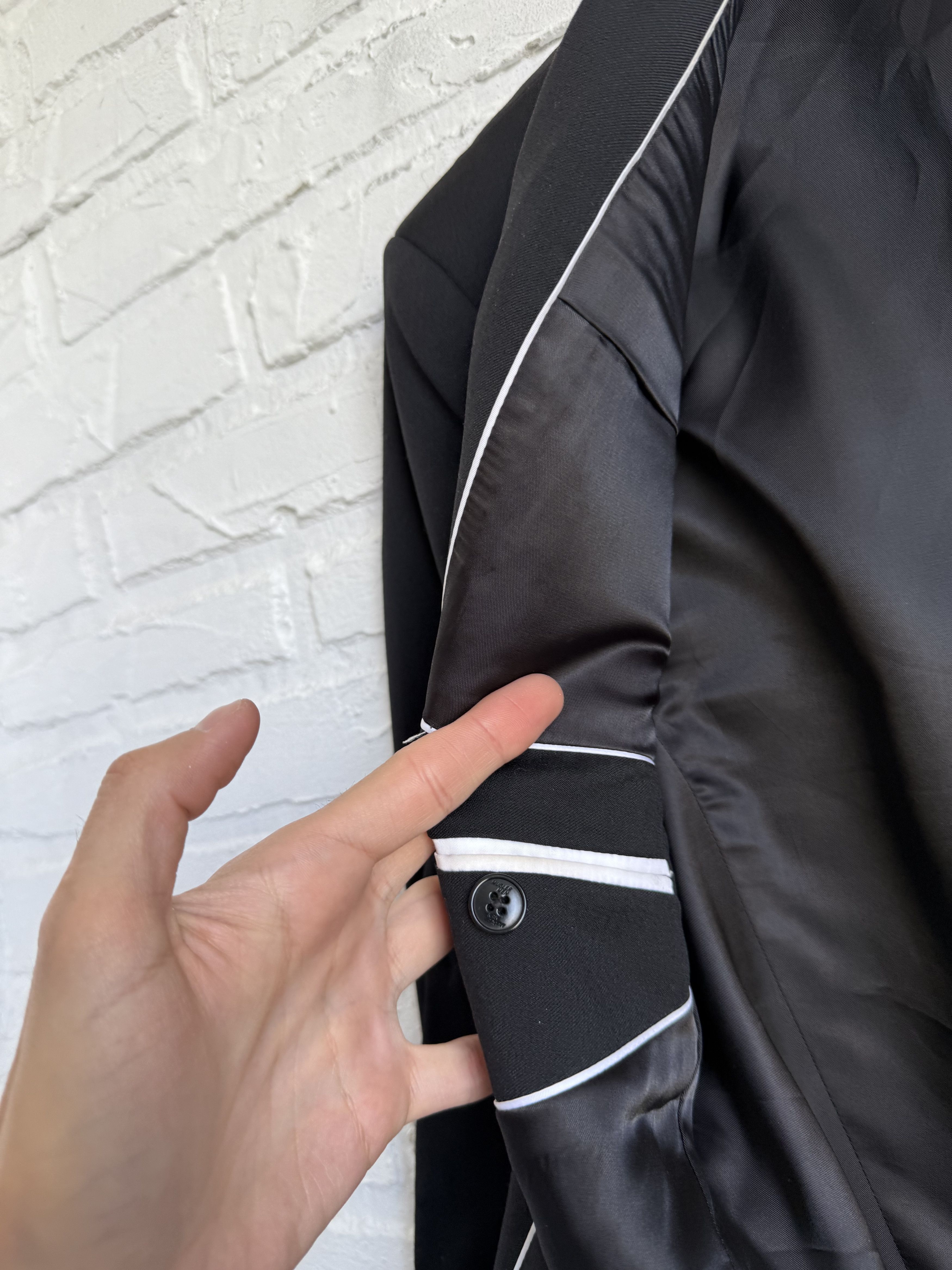Thierry Mugler Vintage Archive Thierry Mugler Mugler Men Black Wool Blazer Size 50R - 5 Thumbnail