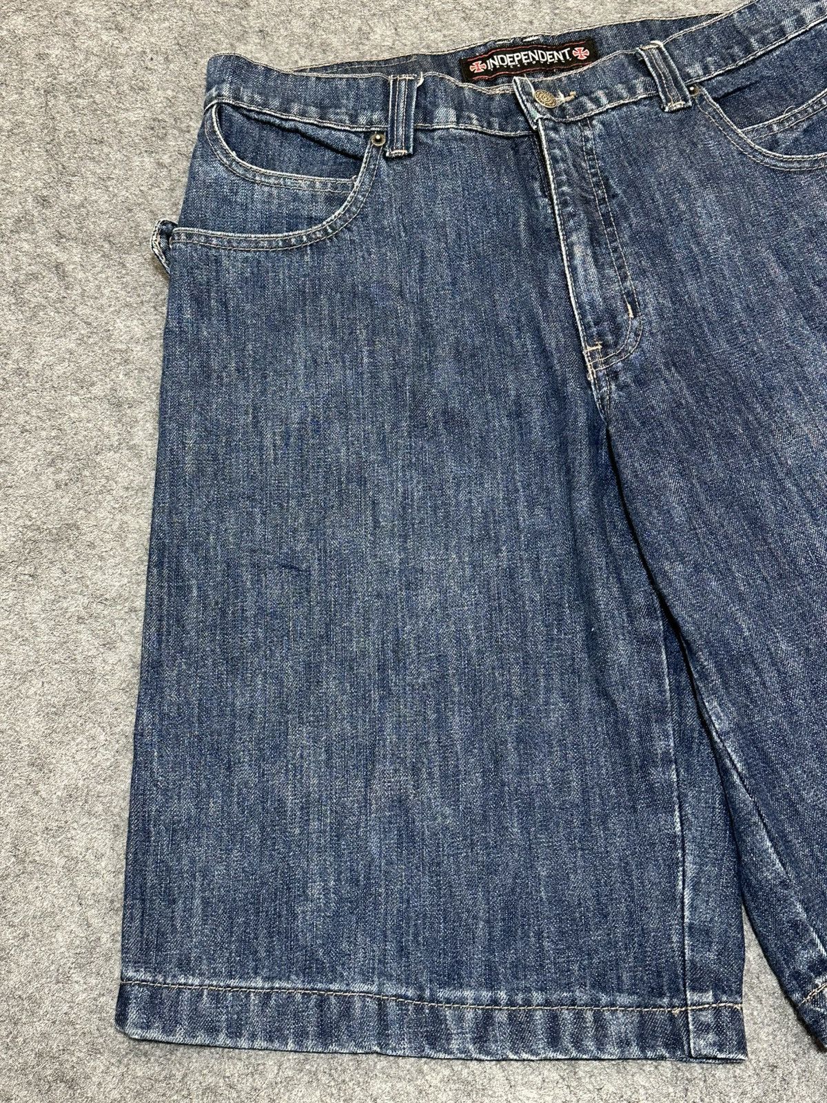 Independent Truck Co. Independent brand denim shorts baggy popular in Y2K skate. Size US 34 / EU 50 - 4 Thumbnail