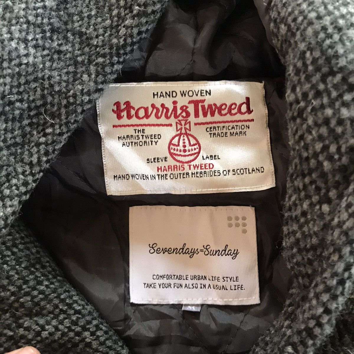 If Six Was Nine Vintage Harris Tweed Wool Duffer Jacket Size S / US 4 / IT 40 - 6 Thumbnail