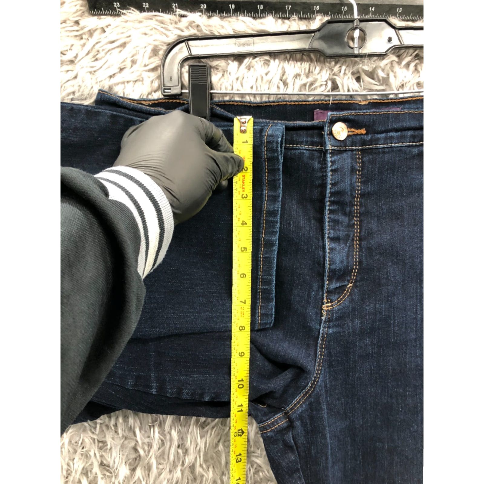 Gloria Vanderbilt Gloria Vanderbilt Amanda High Rise Tapered Jeans Womens 16 Dark Wash Blue 29 in Inseam 5-Pocket Denim Regular Size 38" / US 16 / IT 52 - 4 Thumbnail