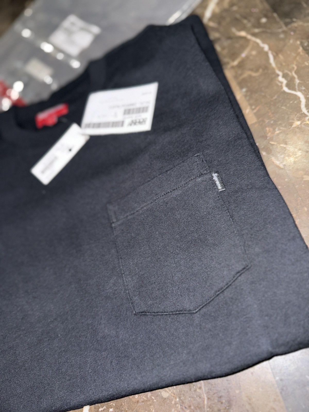 Supreme Supreme S/S Pocket Tee (Black) Size US M / EU 48-50 / 2 - 2 Thumbnail