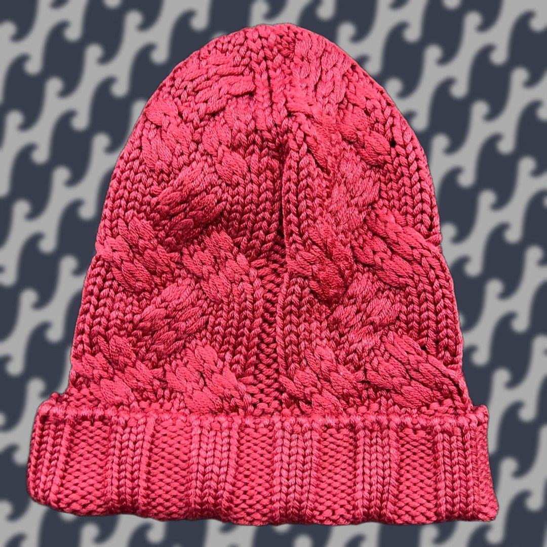 Icebreaker Icebreaker Beanie Hat One Size Pink Merino Wool Blend Cable Knit Womens 90s? Size ONE SIZE - 1 Thumbnail