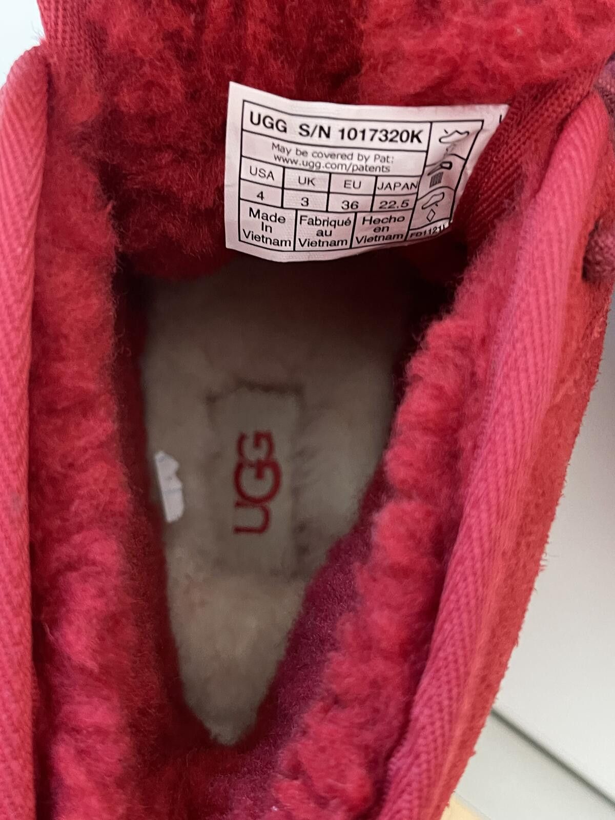 Ugg UGG Red Suede Ankle Boots with Shearling Lining Size US 4 / IT 34 - 5 Thumbnail
