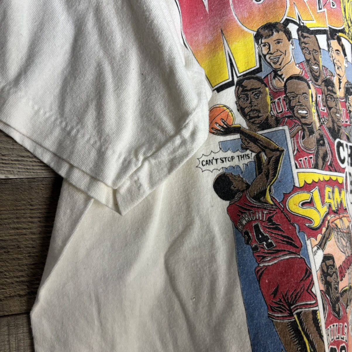 Salem Sportswear Vintage 1990s Salem Chicago Bulls Caricature Shirt Size US M / EU 48-50 / 2 - 7 Thumbnail