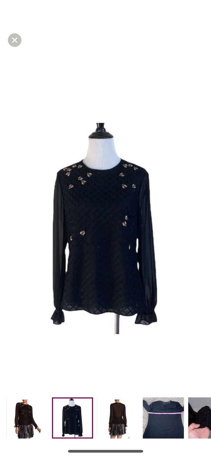 Ted Baker Ted baker London bee jeweled blouse size 4 Size S / US 4 / IT 40 - 1 Thumbnail