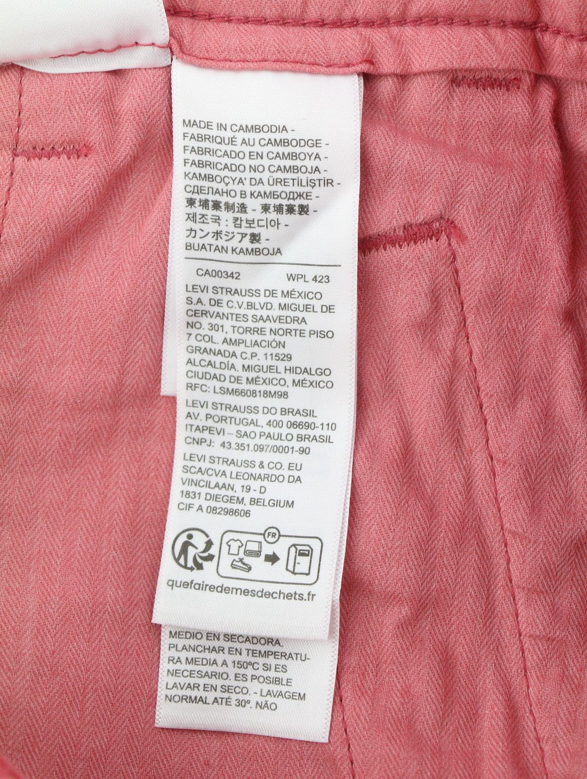 Levi's XX CHINO W30/L32 Mid Pink Standard Taper Pants 87056 Size US 30 / EU 46 - 7 Thumbnail