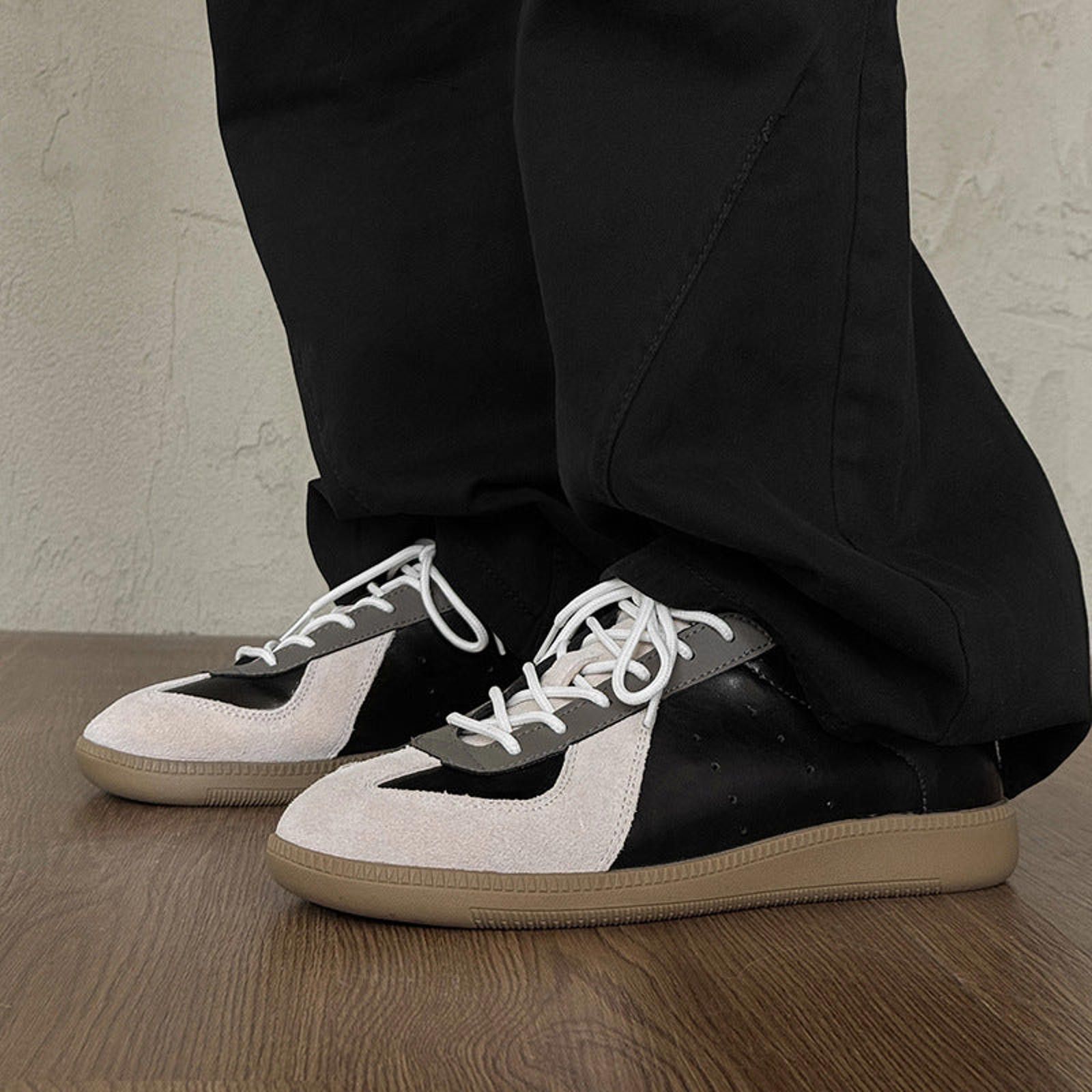 Vintage Contrast Panel Lace-Up Retro Trainers Size US 8 / EU 41 - 1 Thumbnail