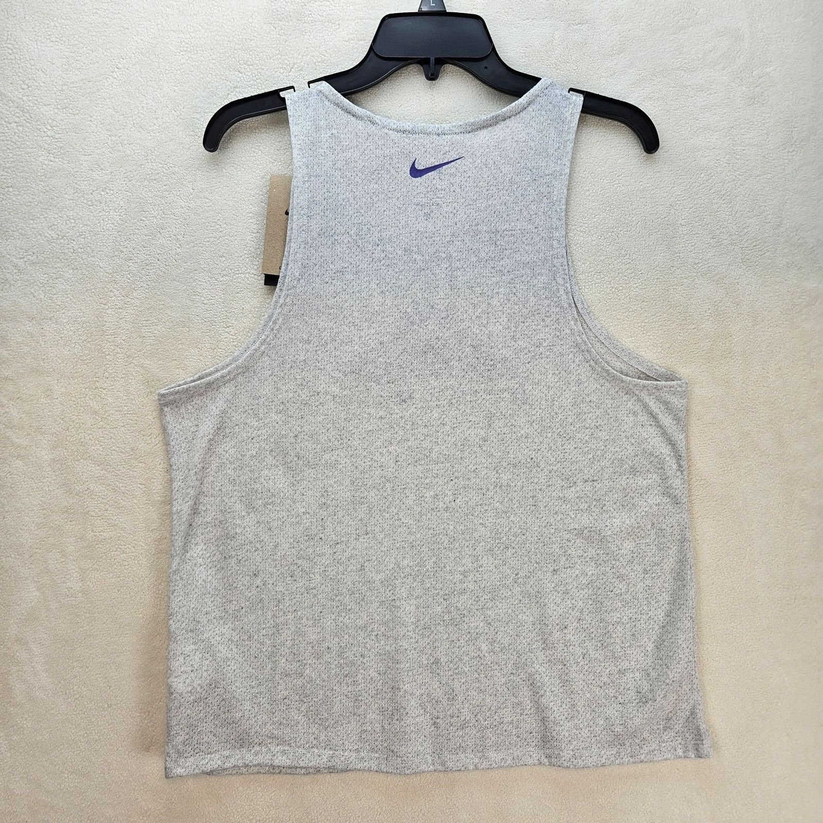 Nike NIKE WOMEN'S LARGE GREY PURPLE TRAIL RUNNING TOP TANK SLEEVE Size L / US 10 / IT 46 - 5 Thumbnail