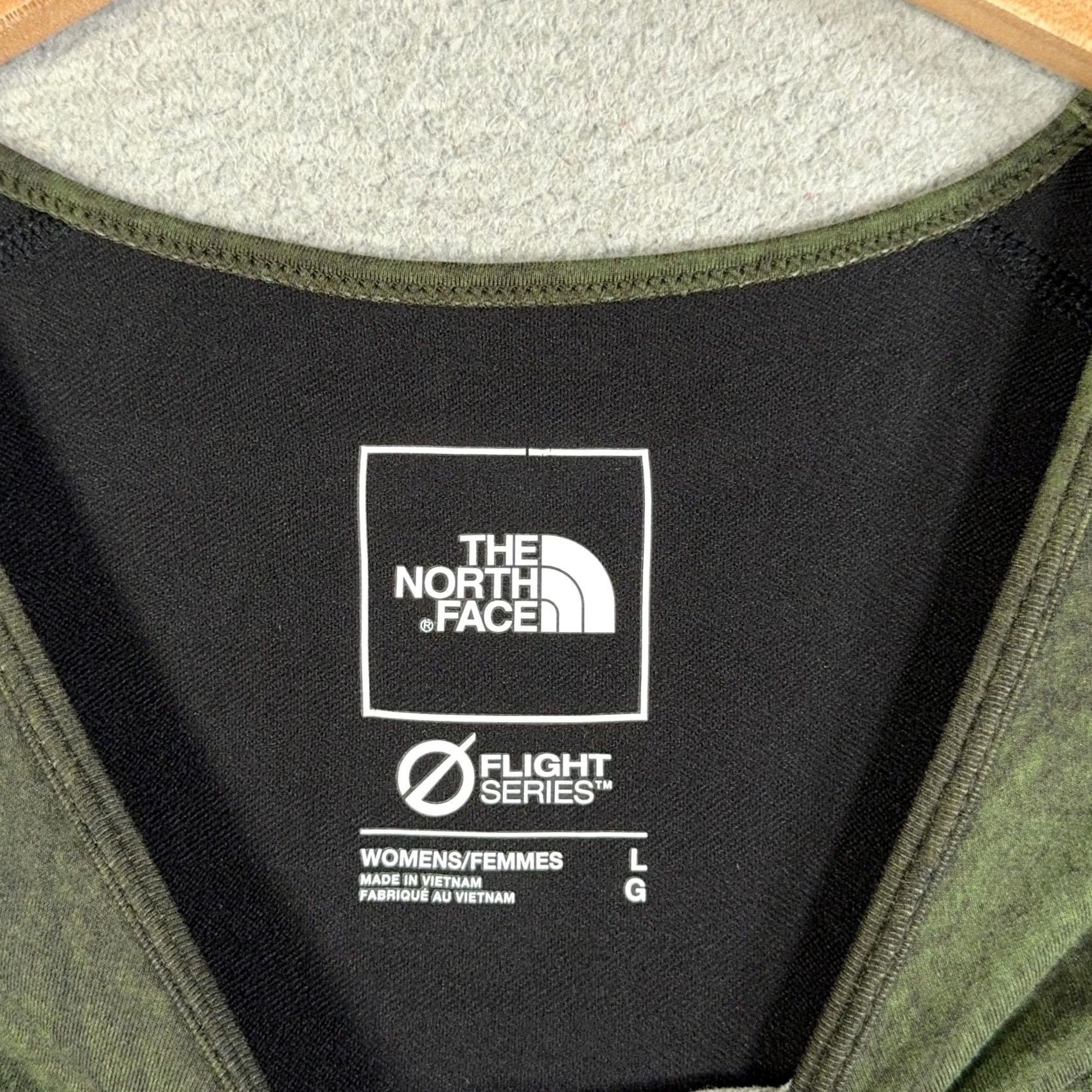 The North Face VINTAGE North Face Flight Series Top Shirt Womens L Green Gray Night Flight Night Long Sleeve Running Size L / US 10 / IT 46 - 3 Thumbnail