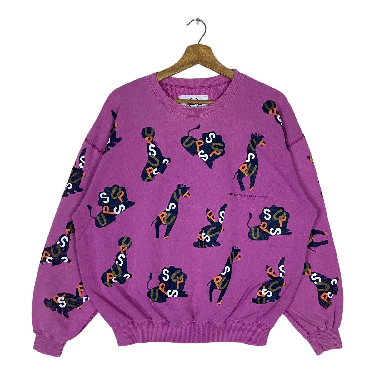 image of Vintage United States Of Paradise Park Uspp Sport Product in Pink, Men's (Size Medium)