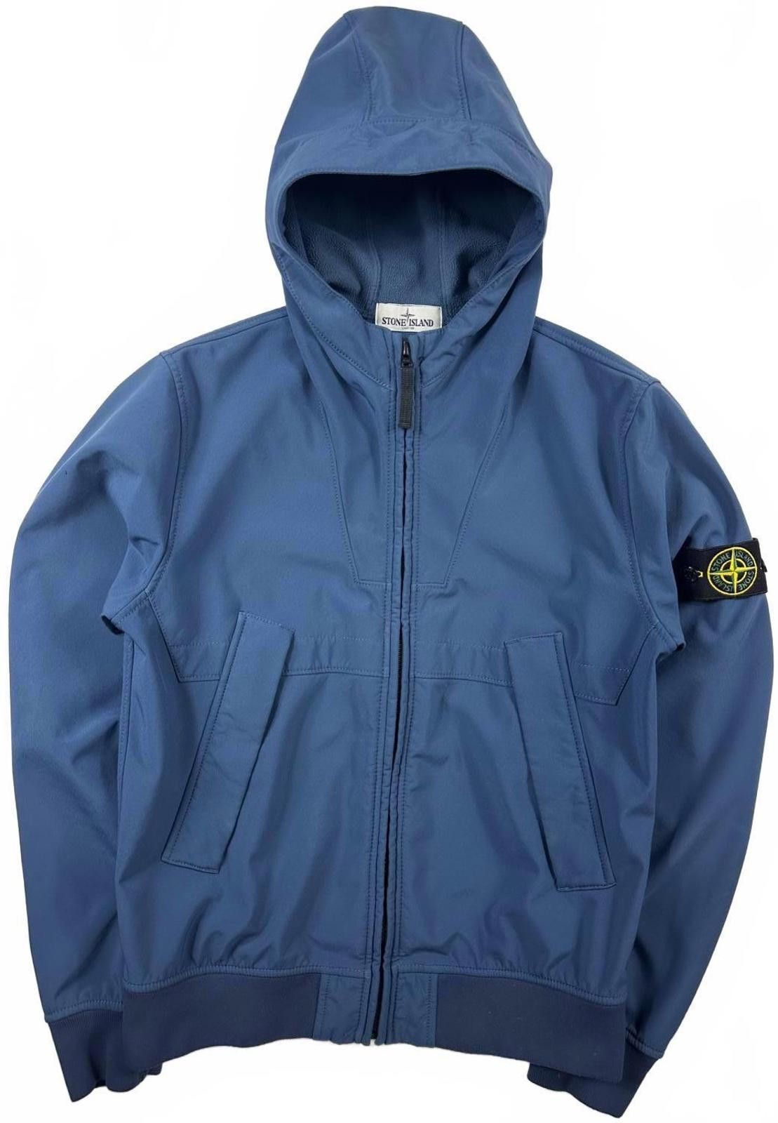 Stone Island Stone Island Soft Shell R Hooded Jacket Blue Medium Size US S / EU 44-46 / 1 - 1 Thumbnail