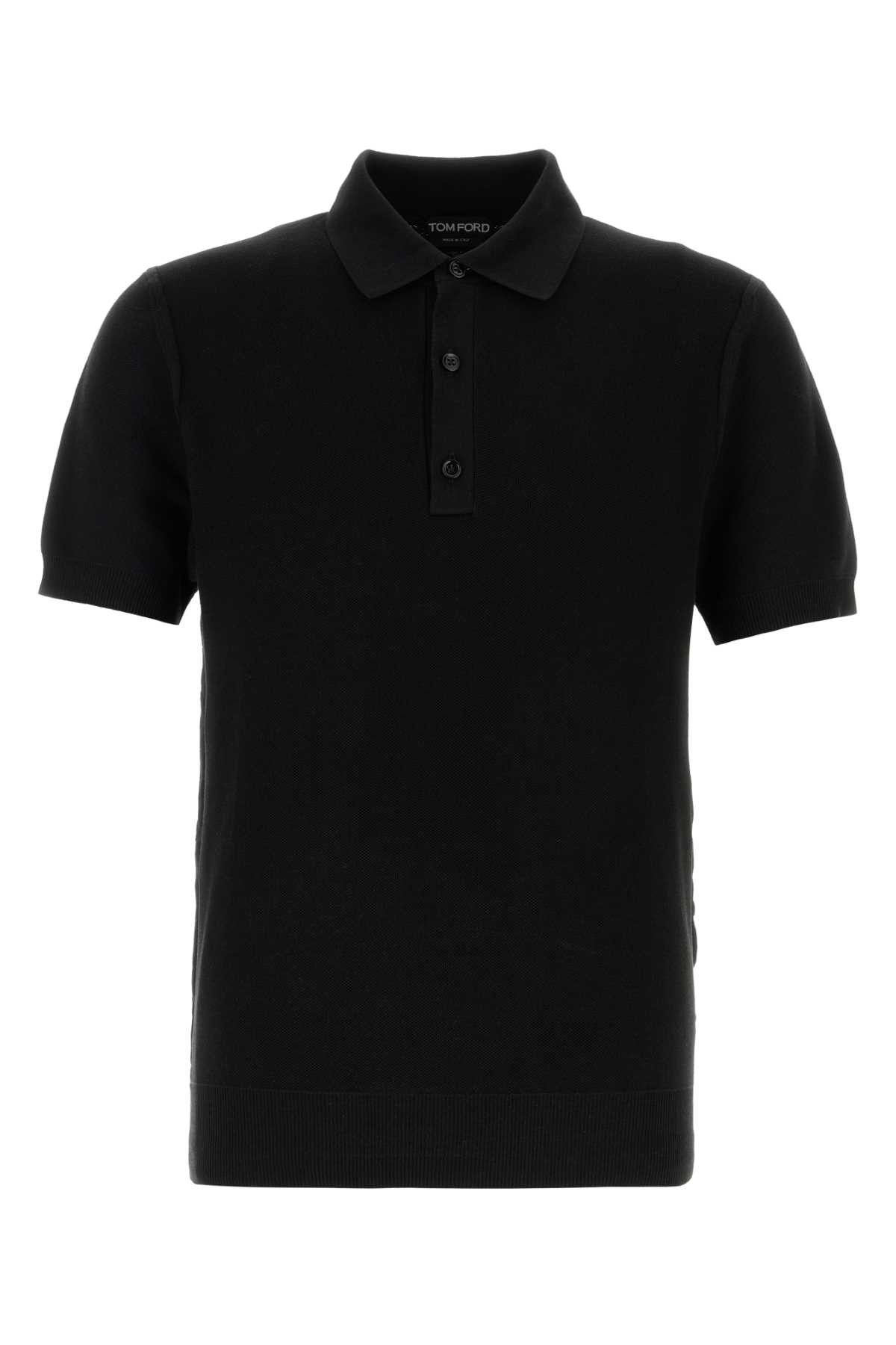 Tom Ford Black Piquet Polo Shirt Size US M / EU 48-50 / 2 - 1 Thumbnail