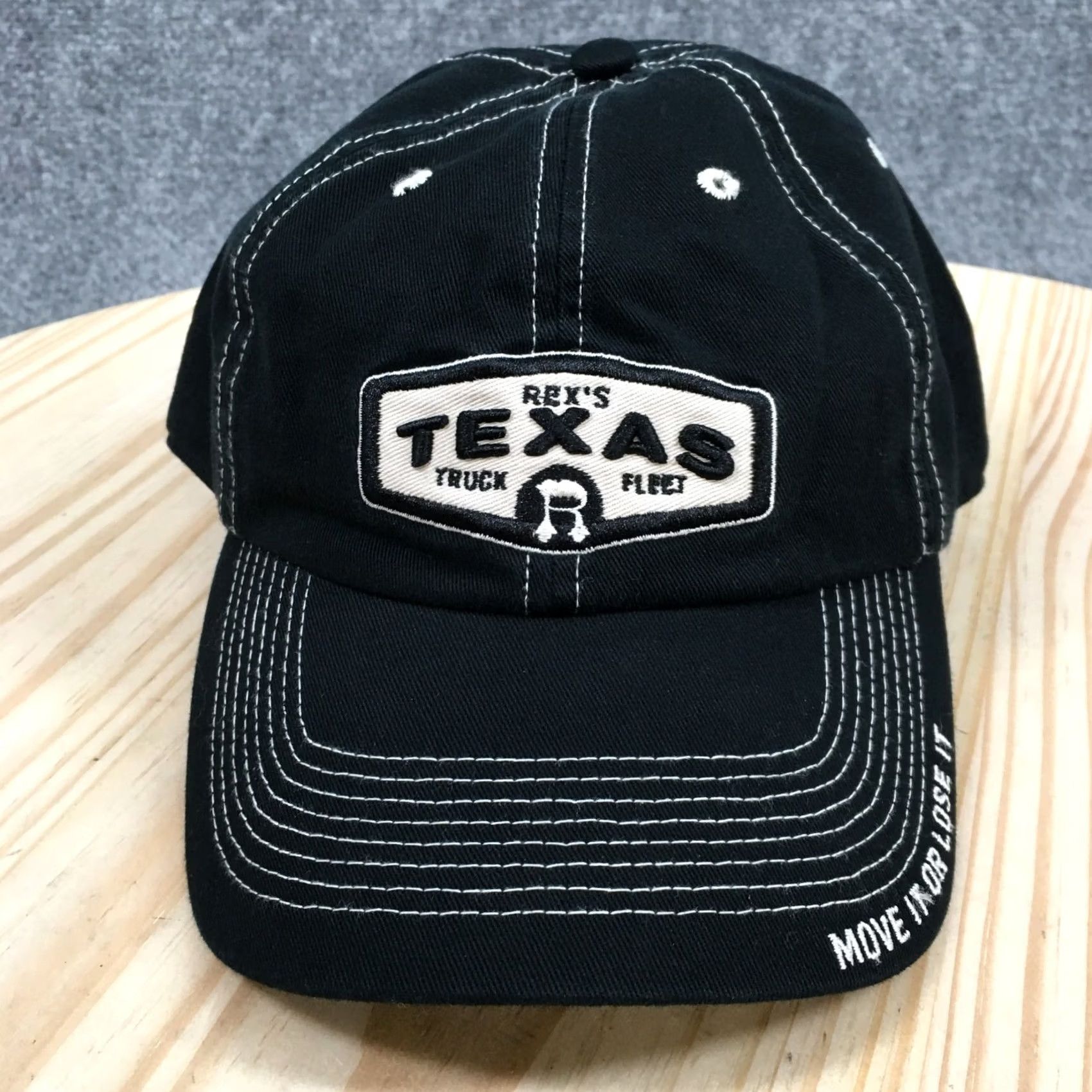 Vintage Arizona Baseball Cap Rex Texas Truck Fleet Unisex Black OS Embroidered Logo Size ONE SIZE - 2 Thumbnail